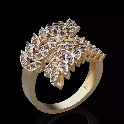 Lux ring silver gold sterling printable jewelry 3D model