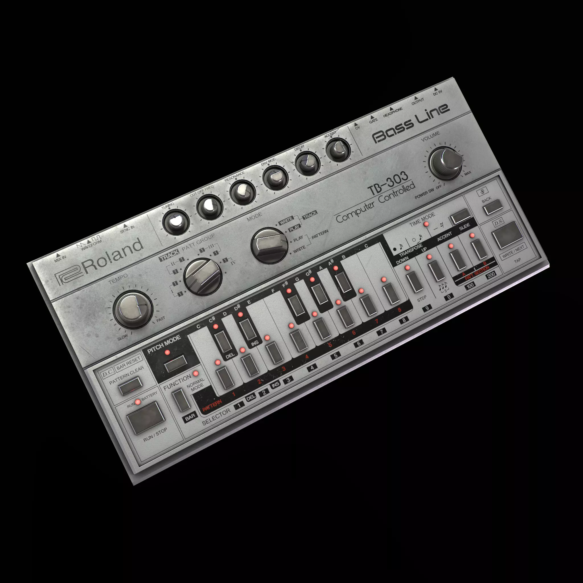 TB-303 Low-poly 3D model