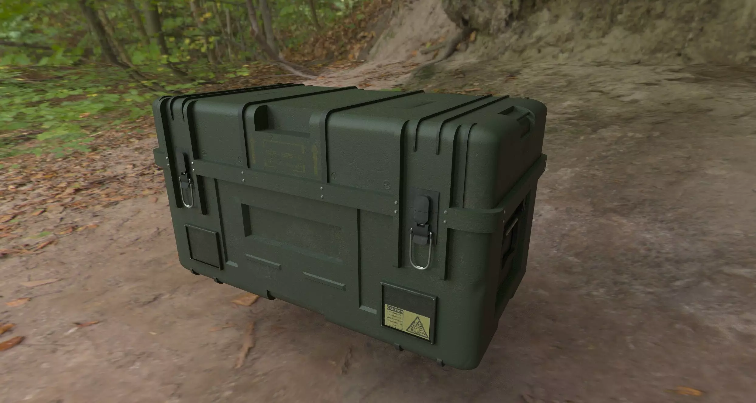 Military Crate     PBR    Game Ready Asset Low-poly 3D model_0