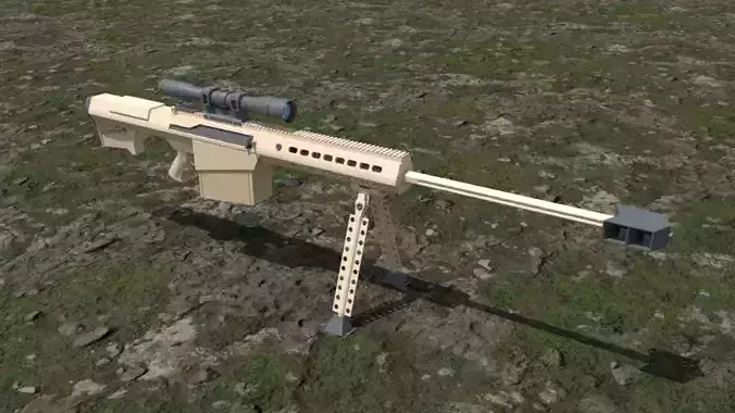 BARRETT M82 SNIPER FRANCOTIRADOR 3D model