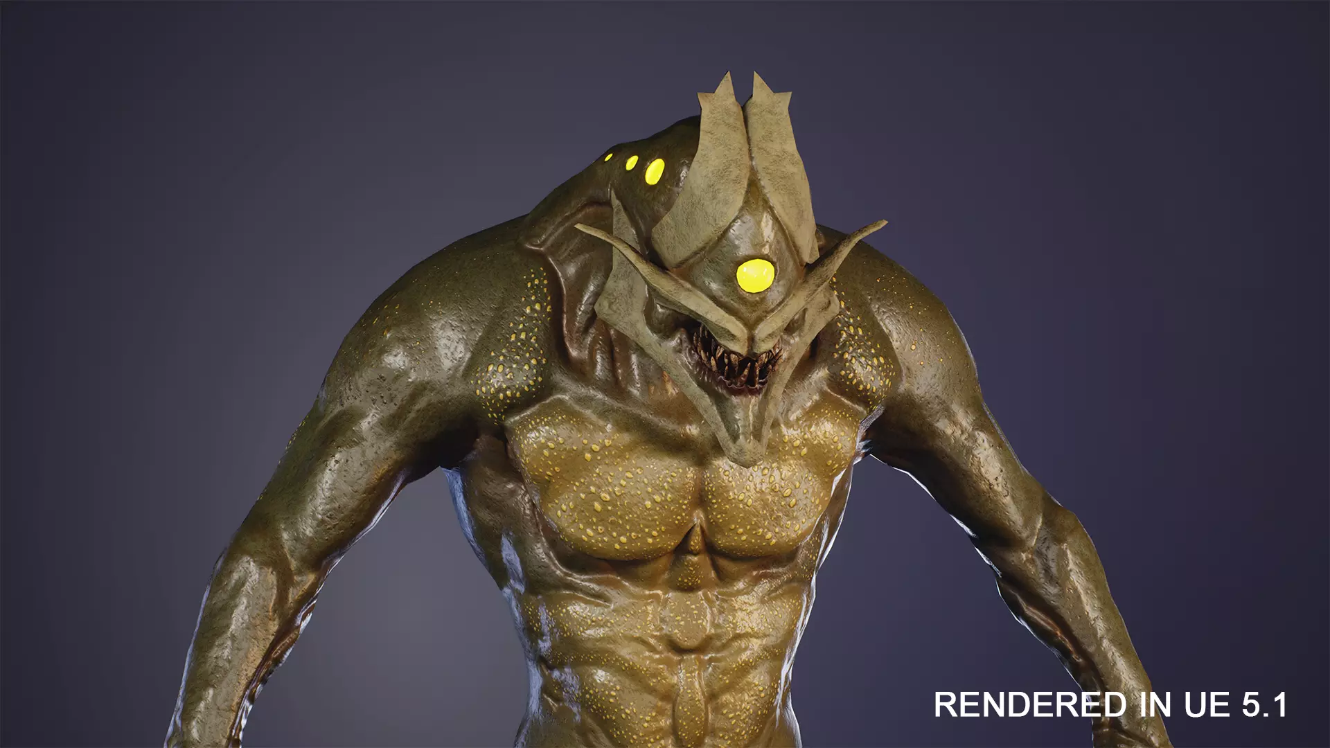 Sea monster Low-poly 3D model_0