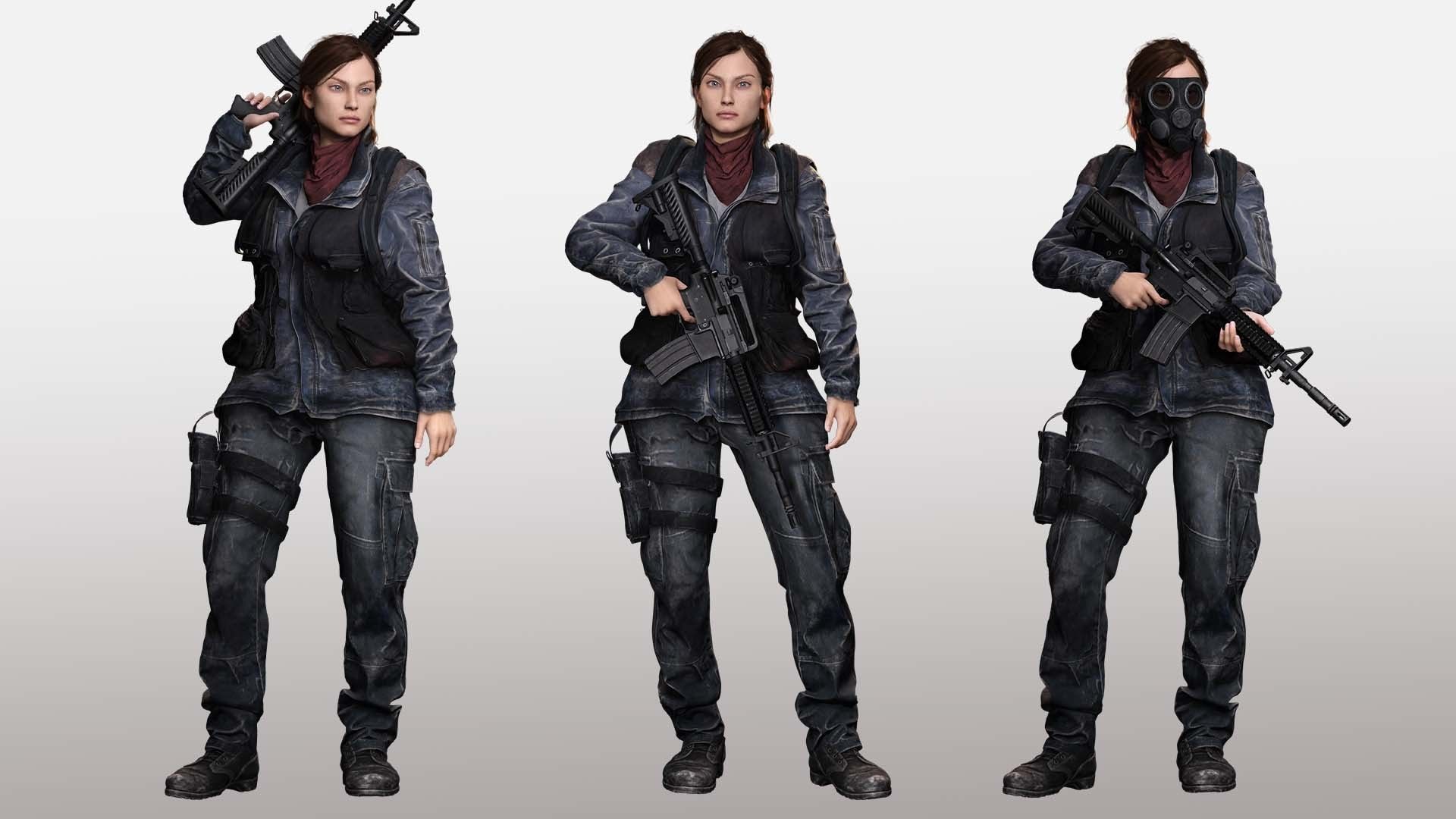 Stella In Civil War Clothing Low-poly 3D model_5