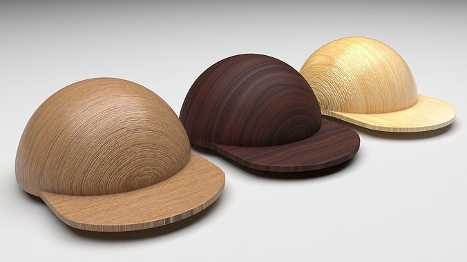 Wooden Lego Caps Set 3D model