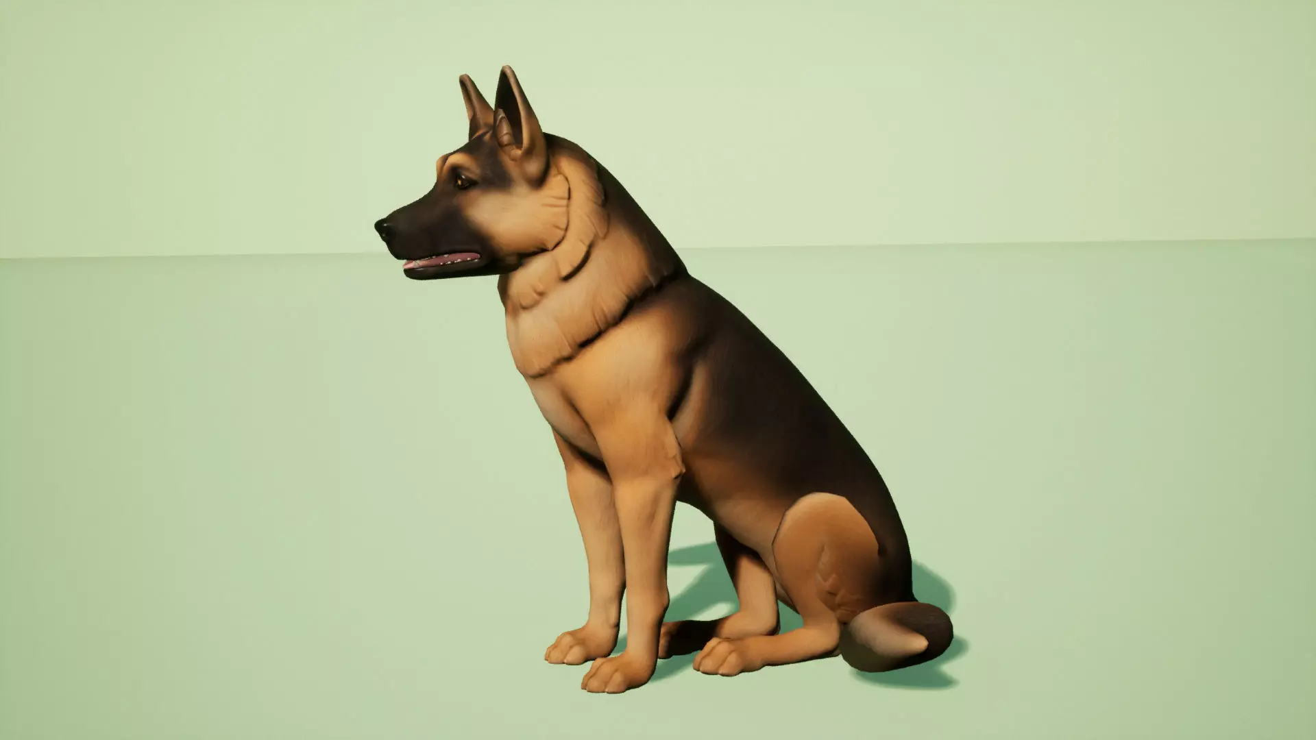 Shepherd dog Low-poly 3D model