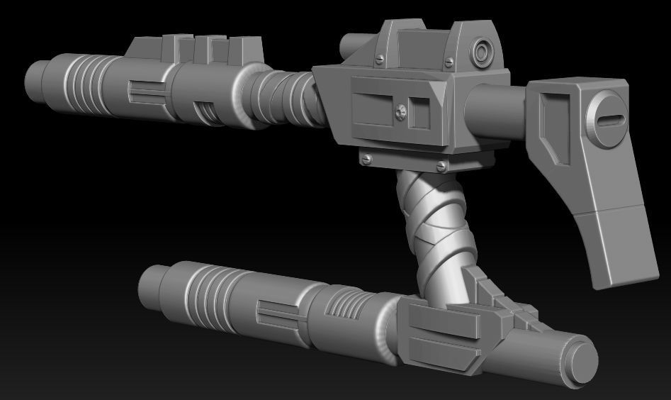 Hammerhead Double Barrel Laserblaster 3D print model_1