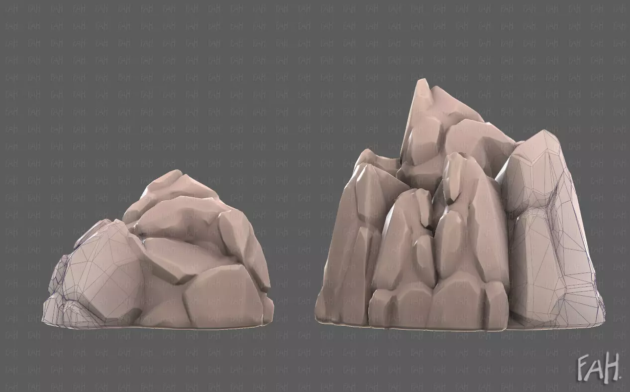 Rocks V06 Low-poly 3D model