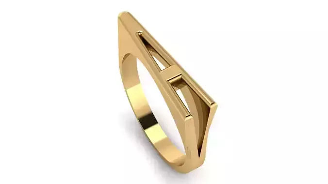Alphabet Letter A Signet Ring US Sizes