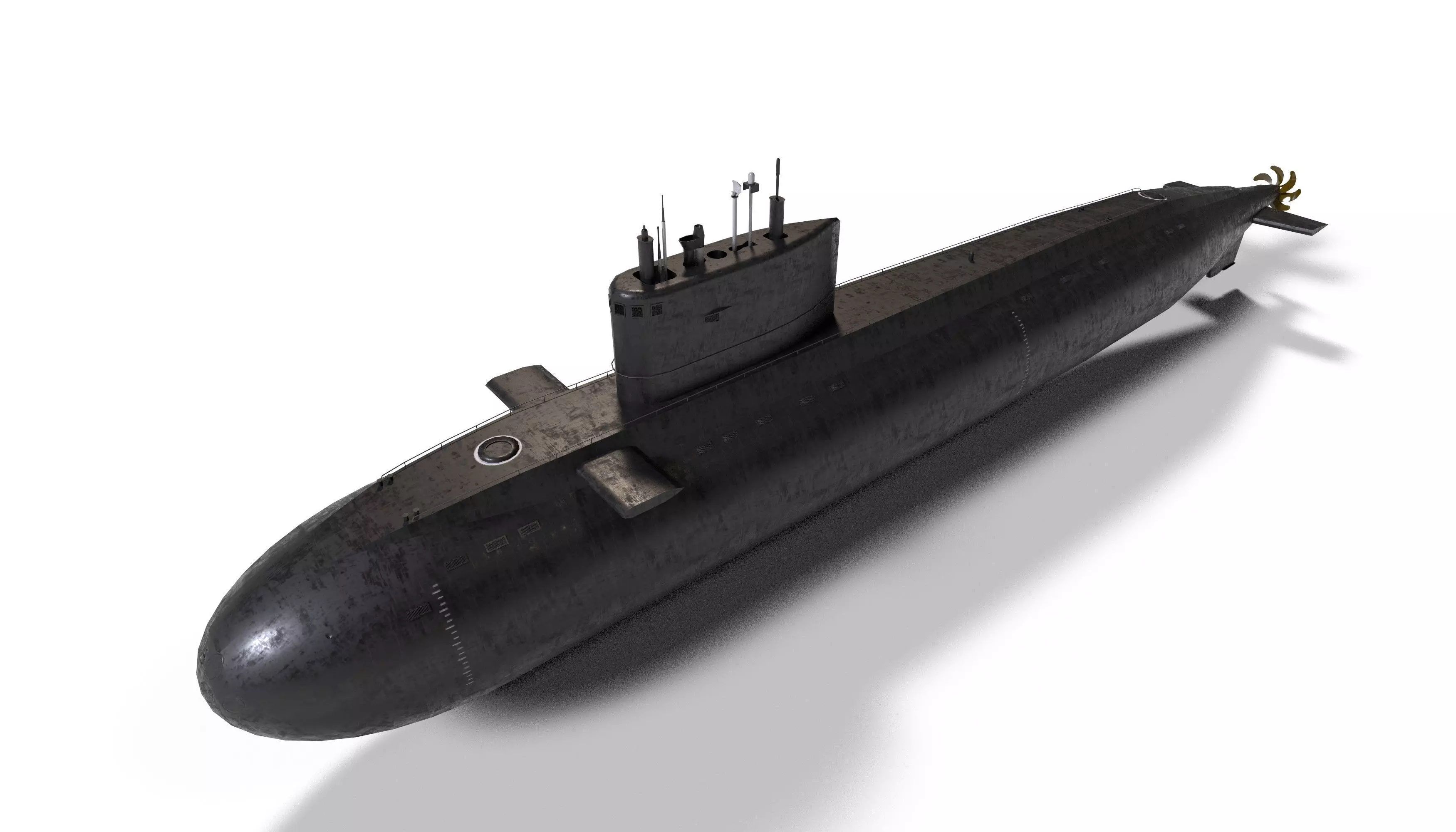 kilo class submarine Low-poly 3D model_0