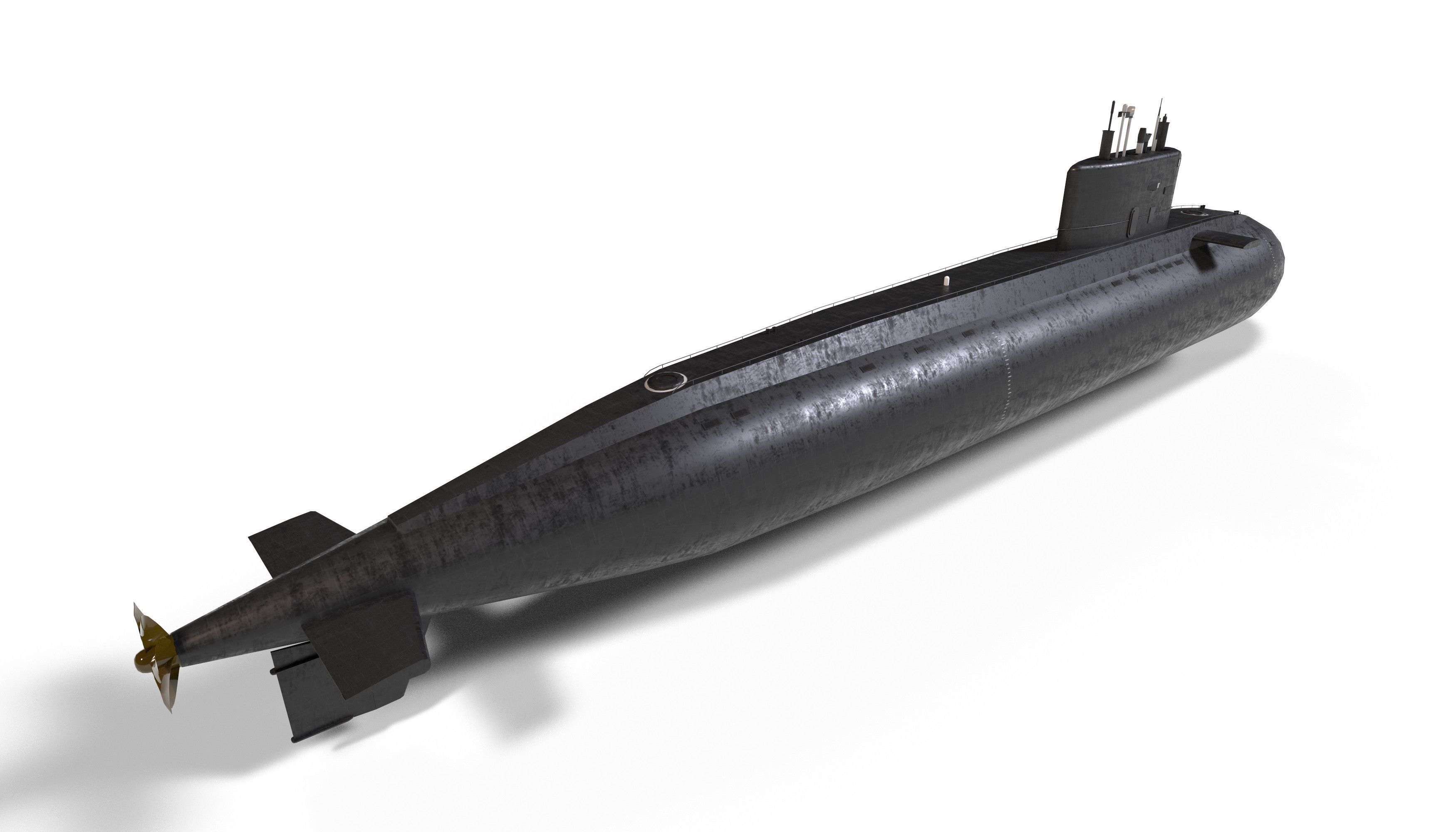 kilo class submarine Low-poly 3D model_25