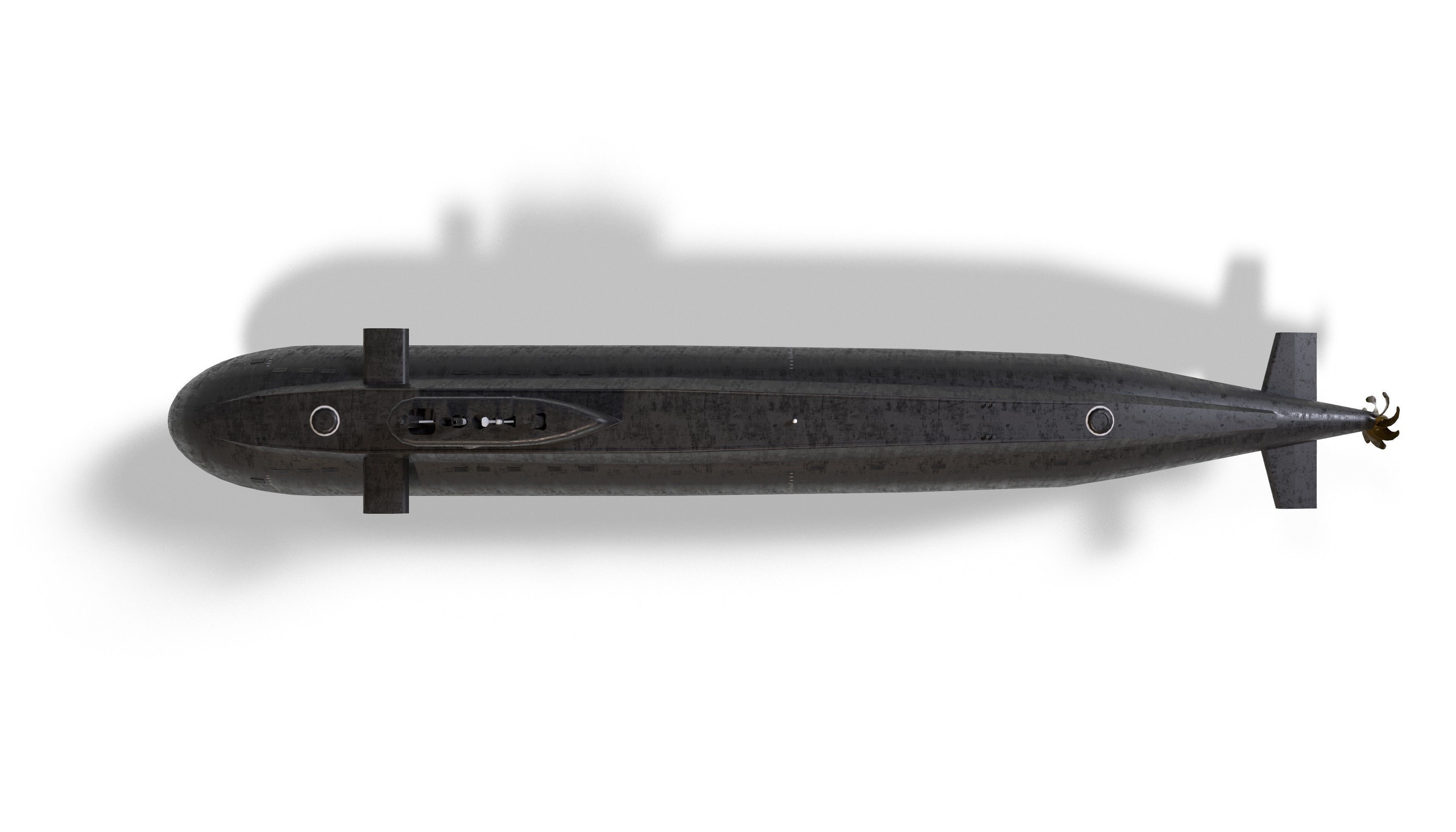 kilo class submarine Low-poly 3D model_3