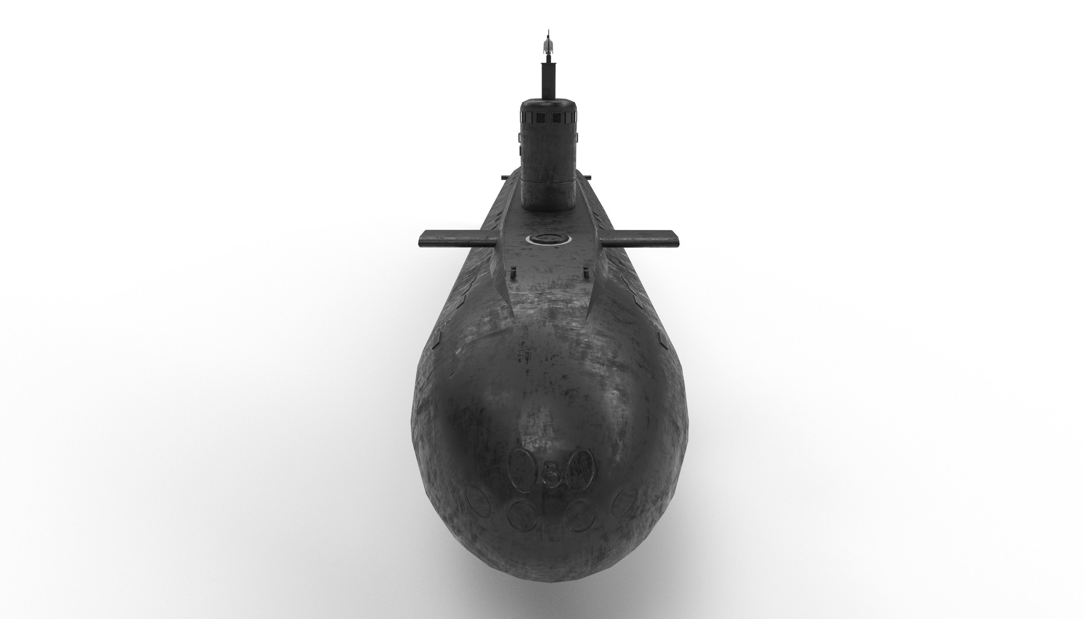 kilo class submarine Low-poly 3D model_10