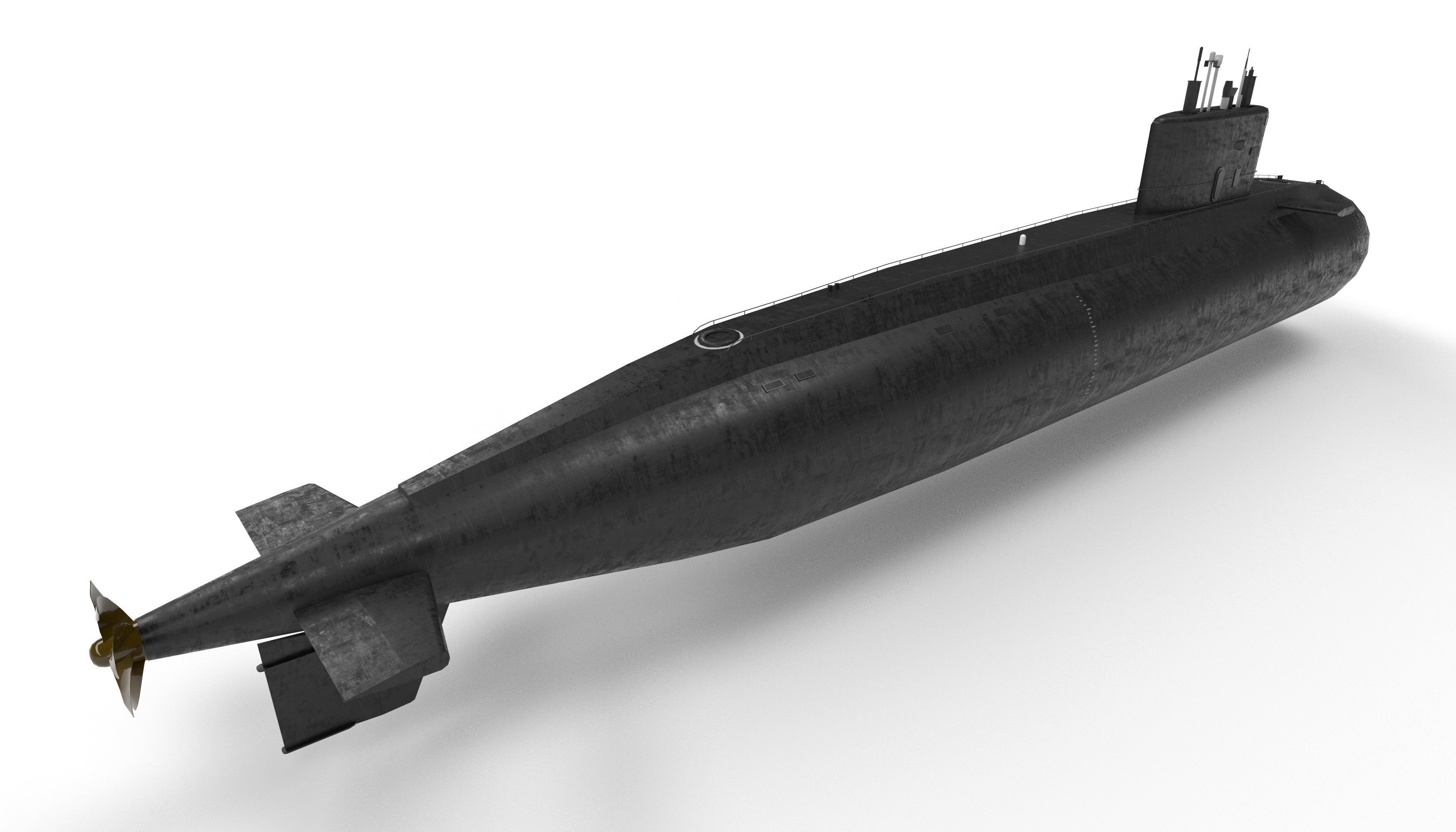 kilo class submarine Low-poly 3D model_13
