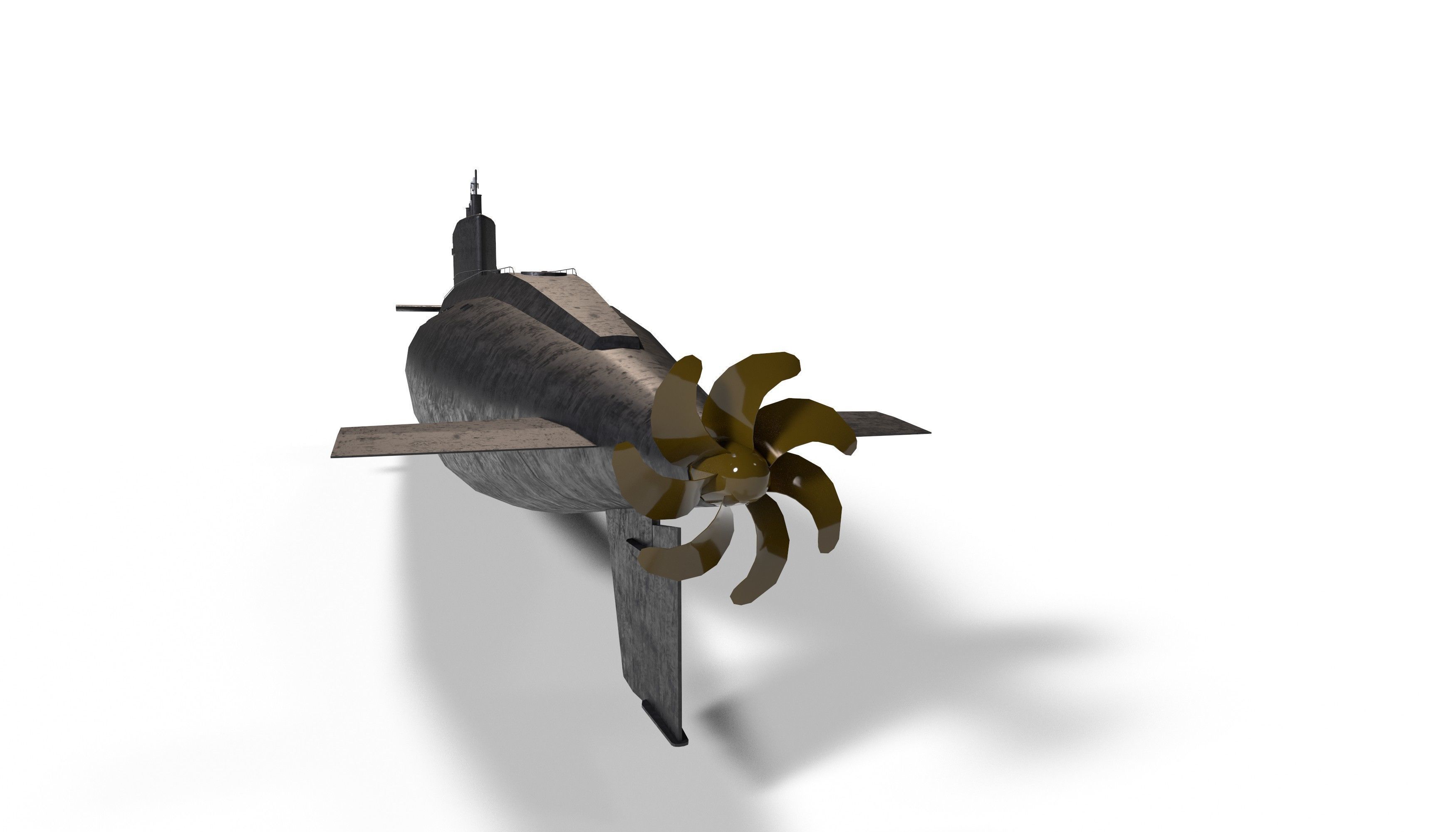 kilo class submarine Low-poly 3D model_24