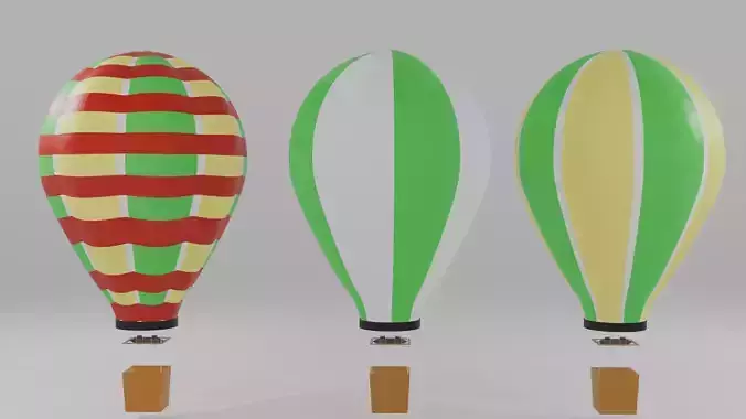 Hot Air Balloon 3D model 3D model