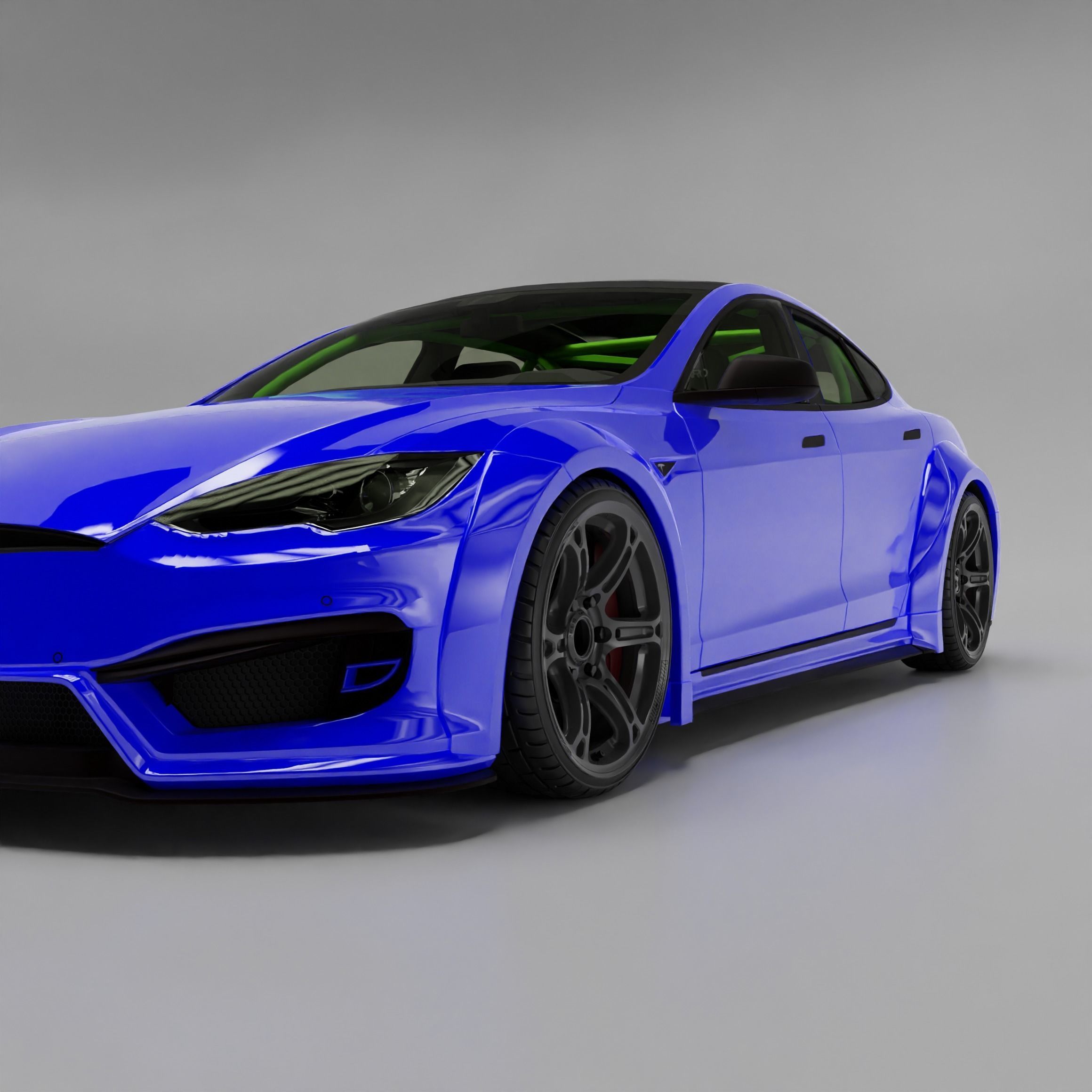 Tesla Model S Prior Design 3D model_2