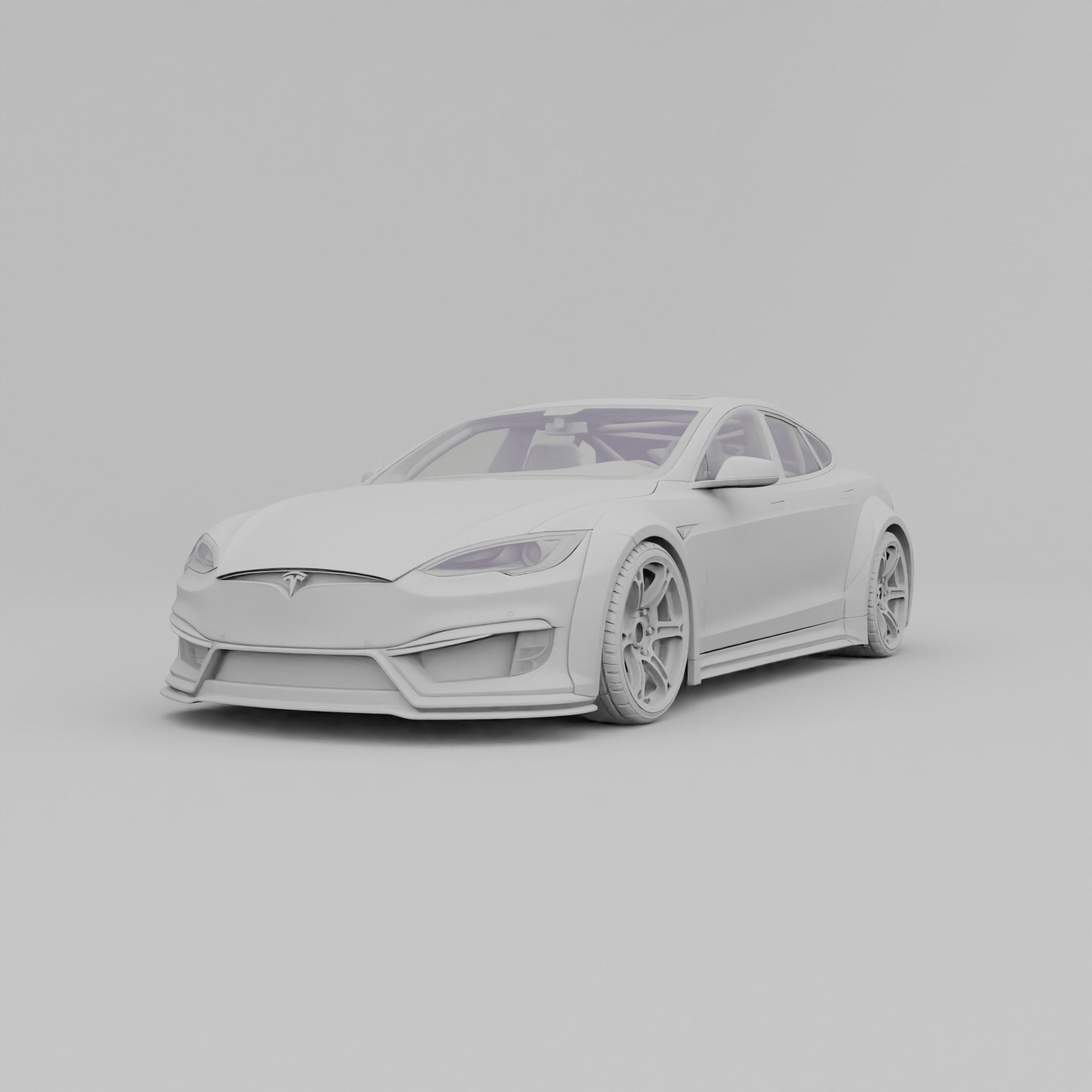 Tesla Model S Prior Design 3D model_5