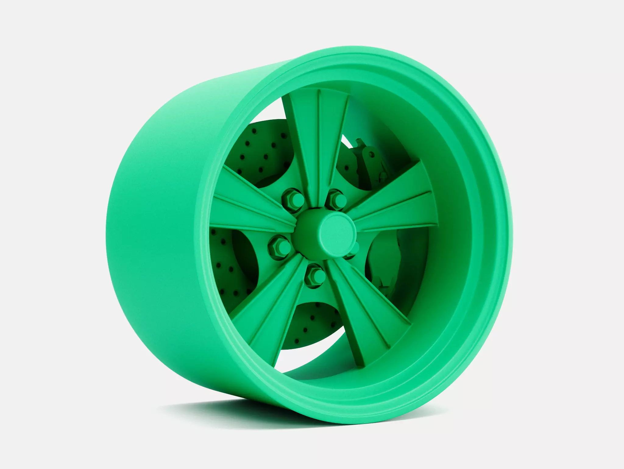 15x10 Radir Tri Ribb Wheel and Brake 3D print model_0