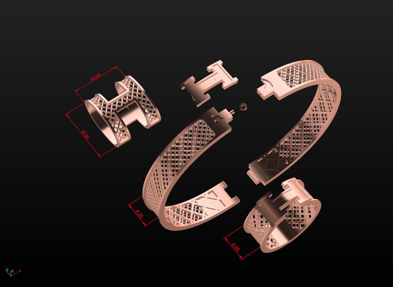 hermes set  3D print model_3