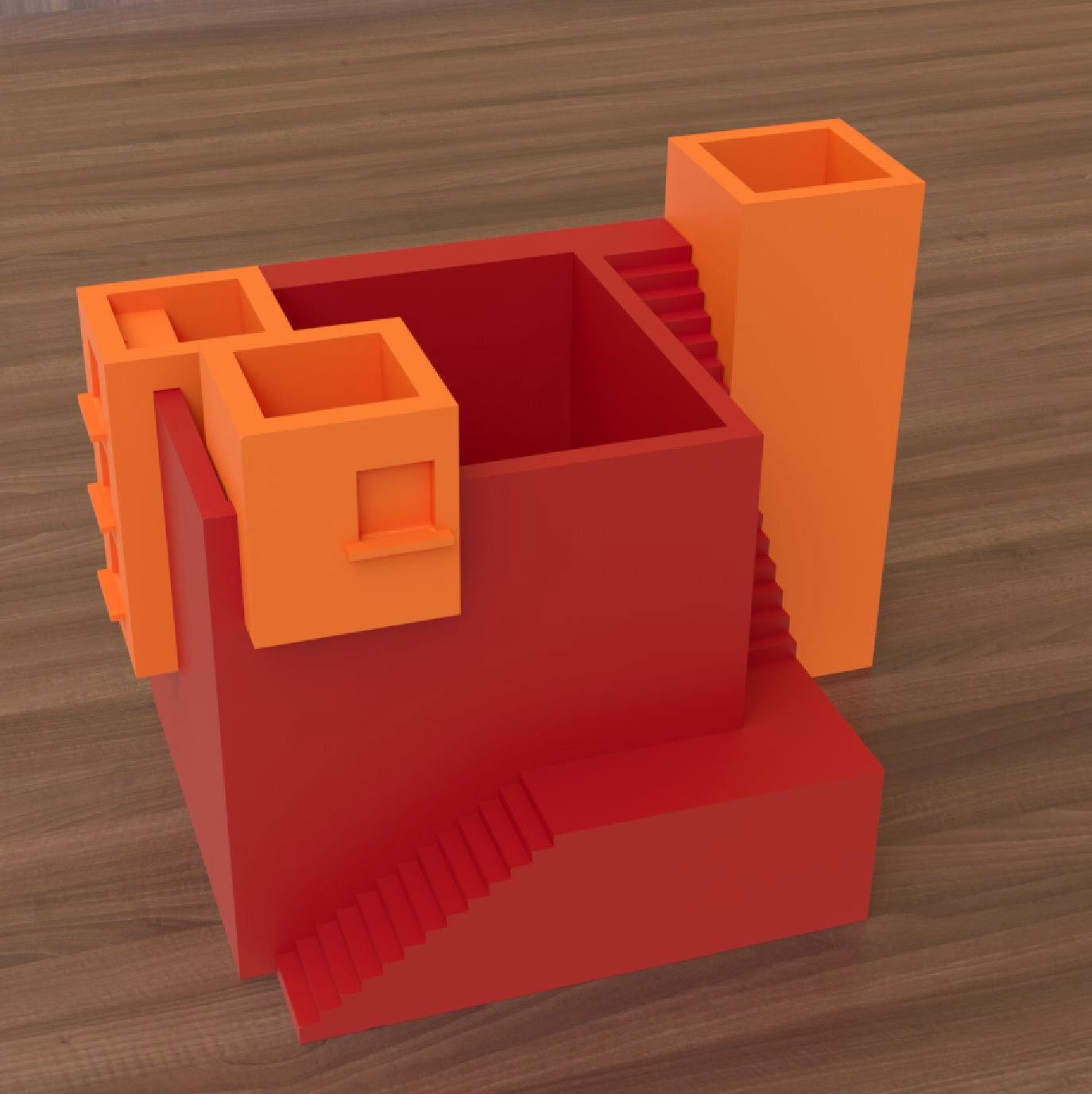 Lulino Mini House Pot Free 3D print model_5