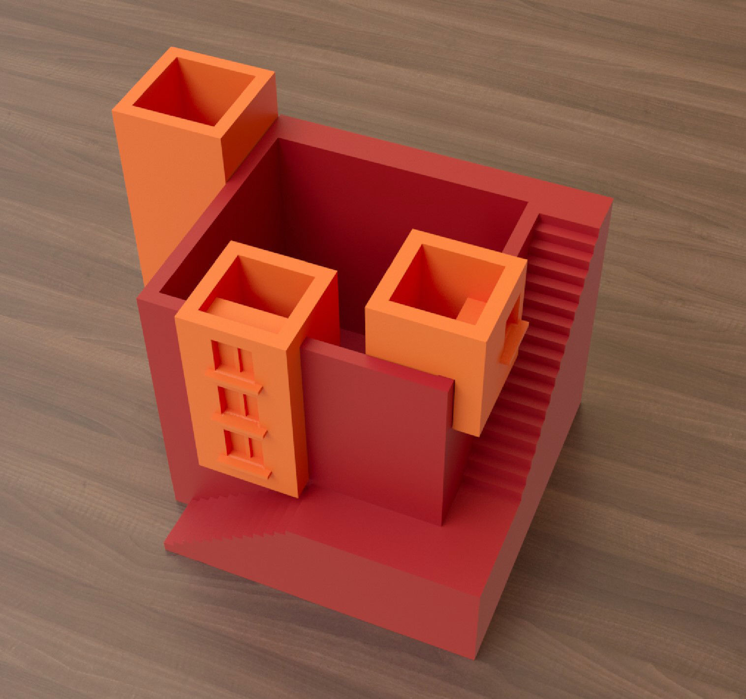 Lulino Mini House Pot Free 3D print model_4