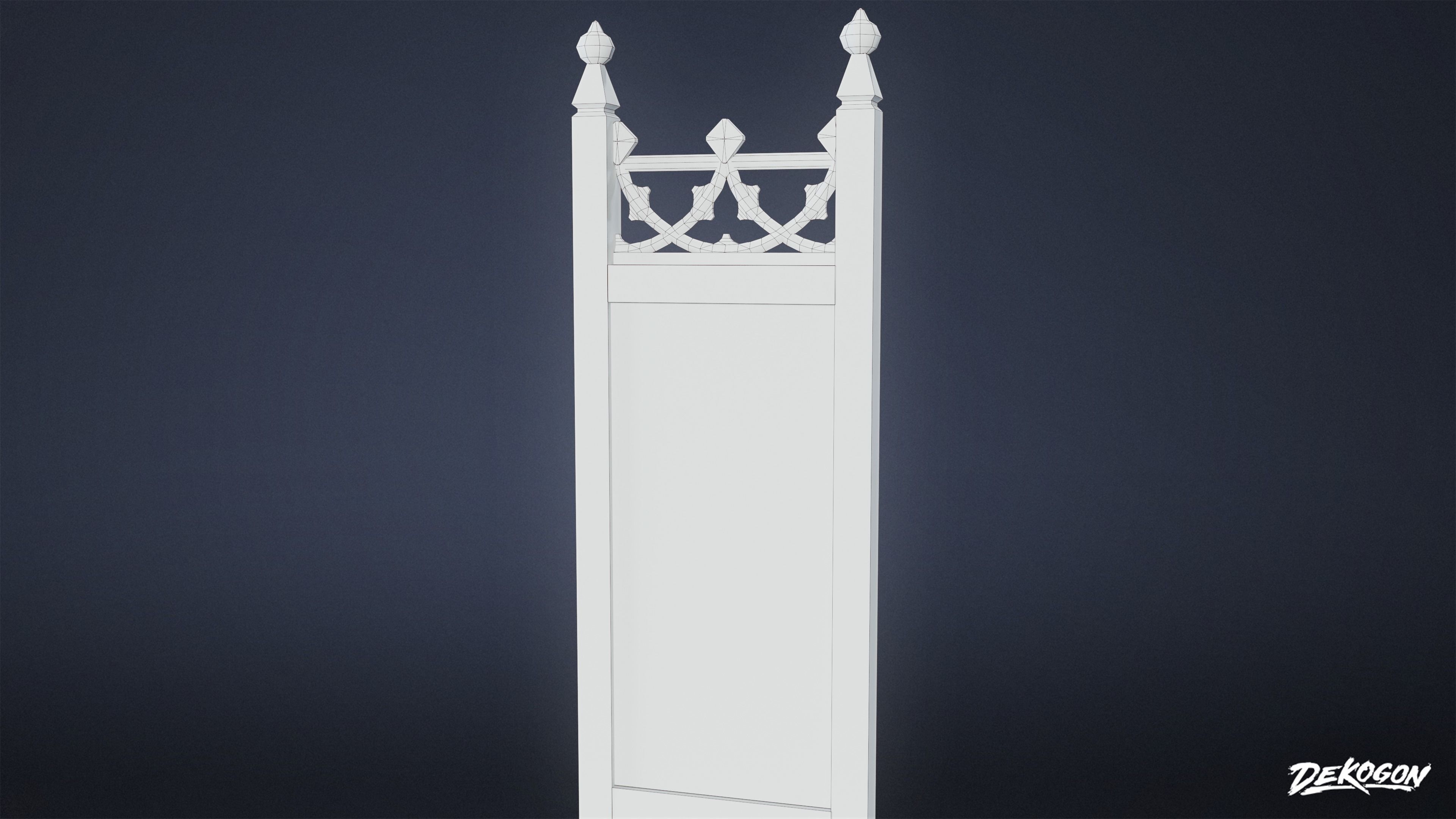 MEDIEVAL - Chair 18 - LOW POLY Low-poly 3D model_6