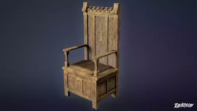 MEDIEVAL - Chair 19 - LOW POLY