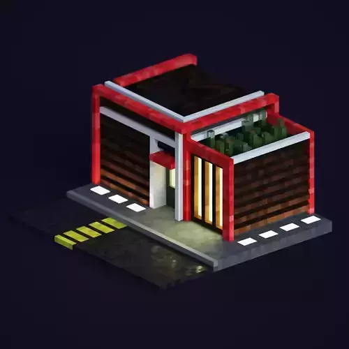 Modern House Voxelart