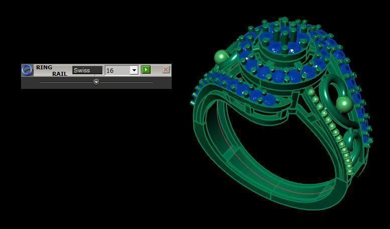 stylish ring for daimonds 3D print model_15