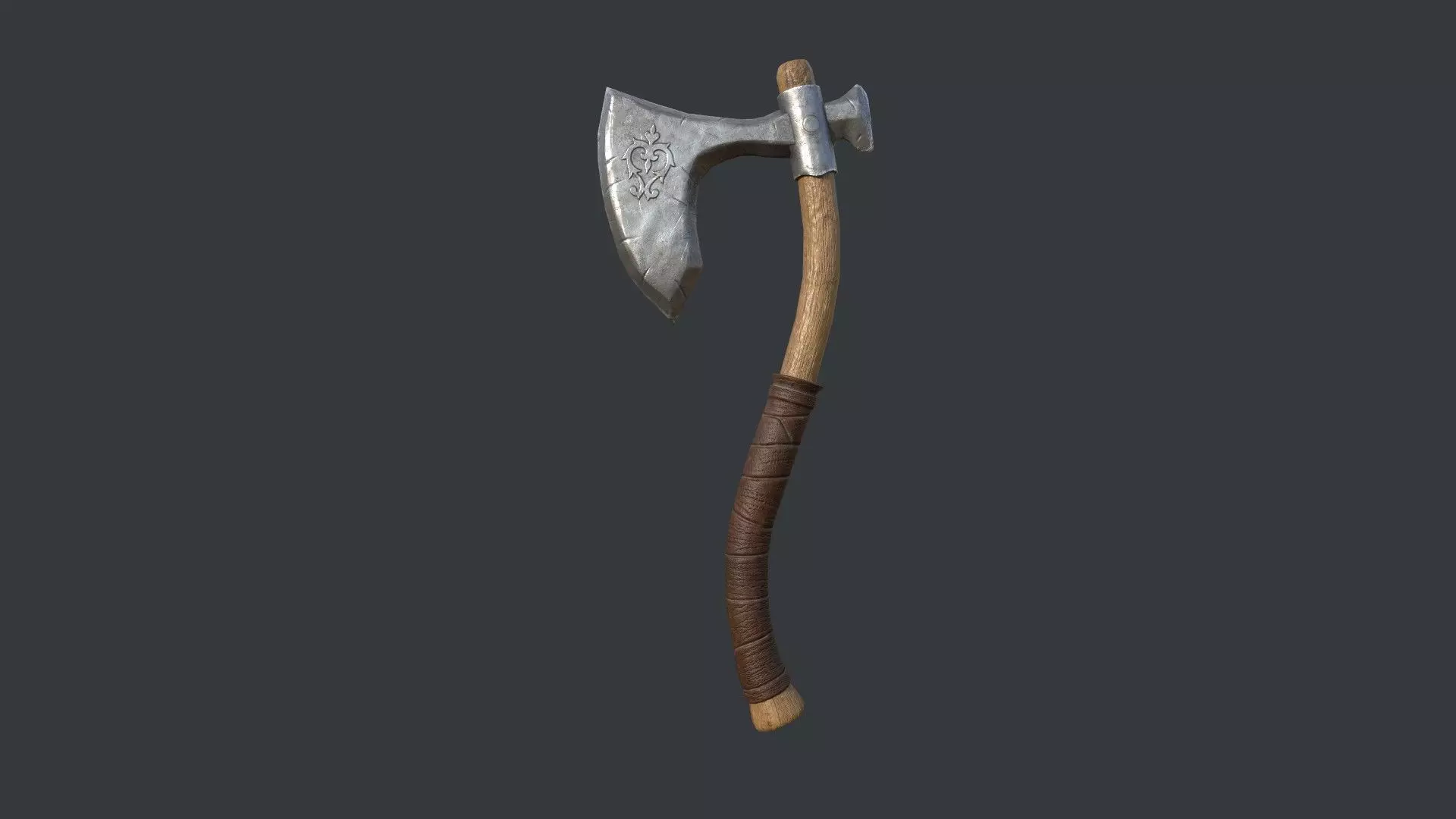 Axe Model low poly Free low-poly 3D model_0