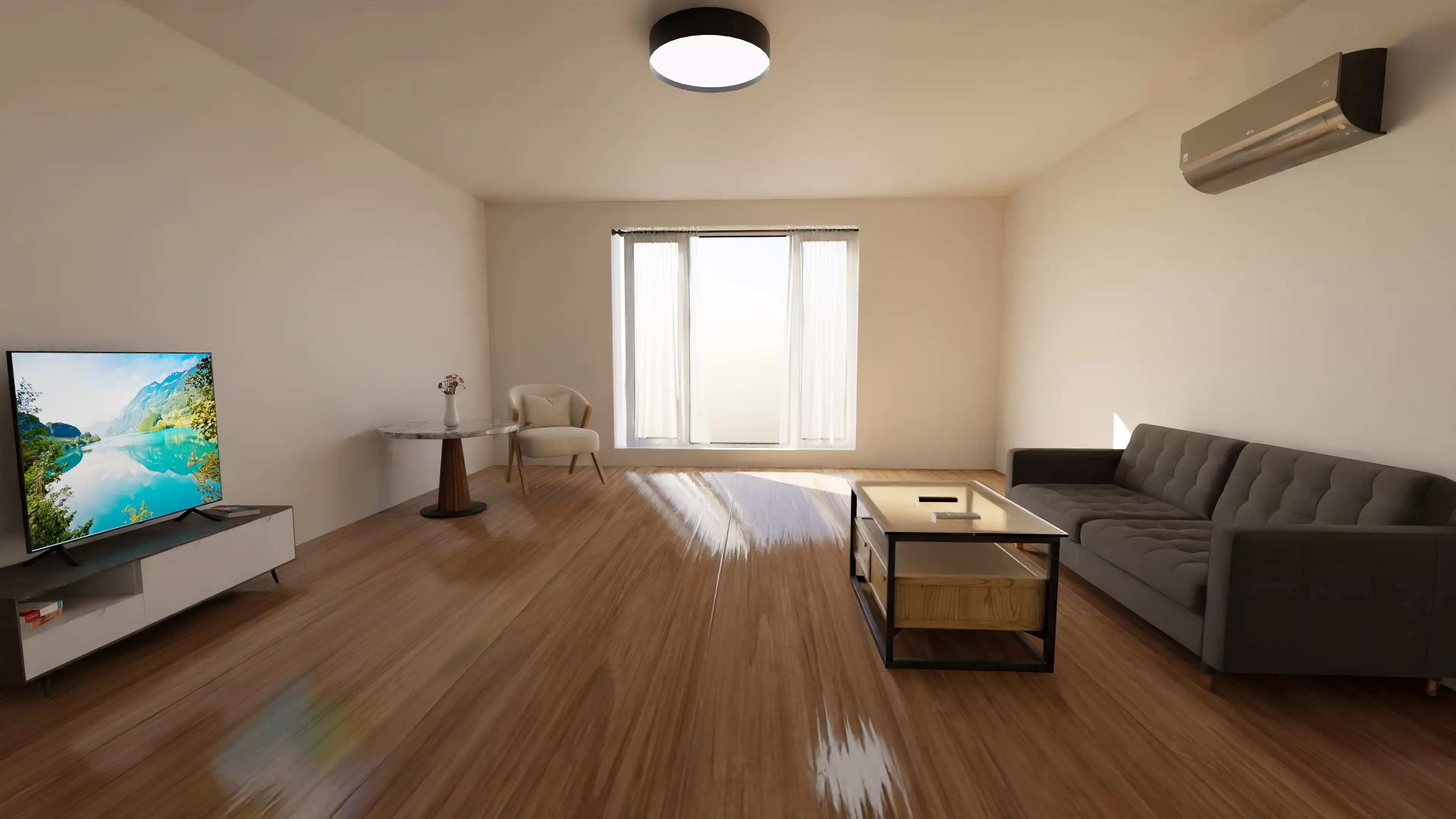 3D Living Room 3D model_0
