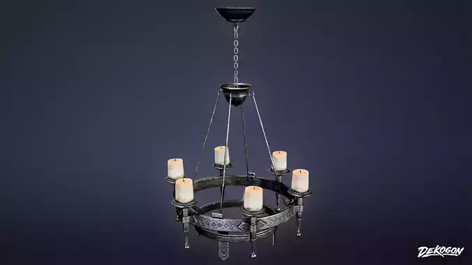 MEDIEVAL - Chandelier 02 - LOW POLY