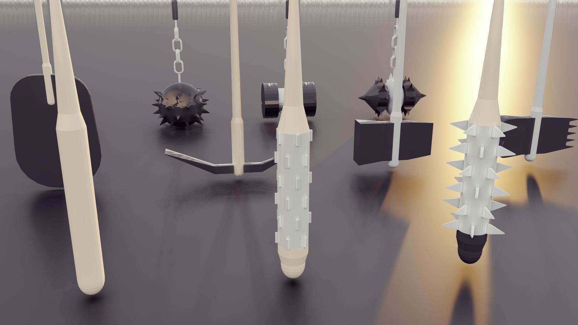 Low Poly Game Tools Low-poly 3D model_8