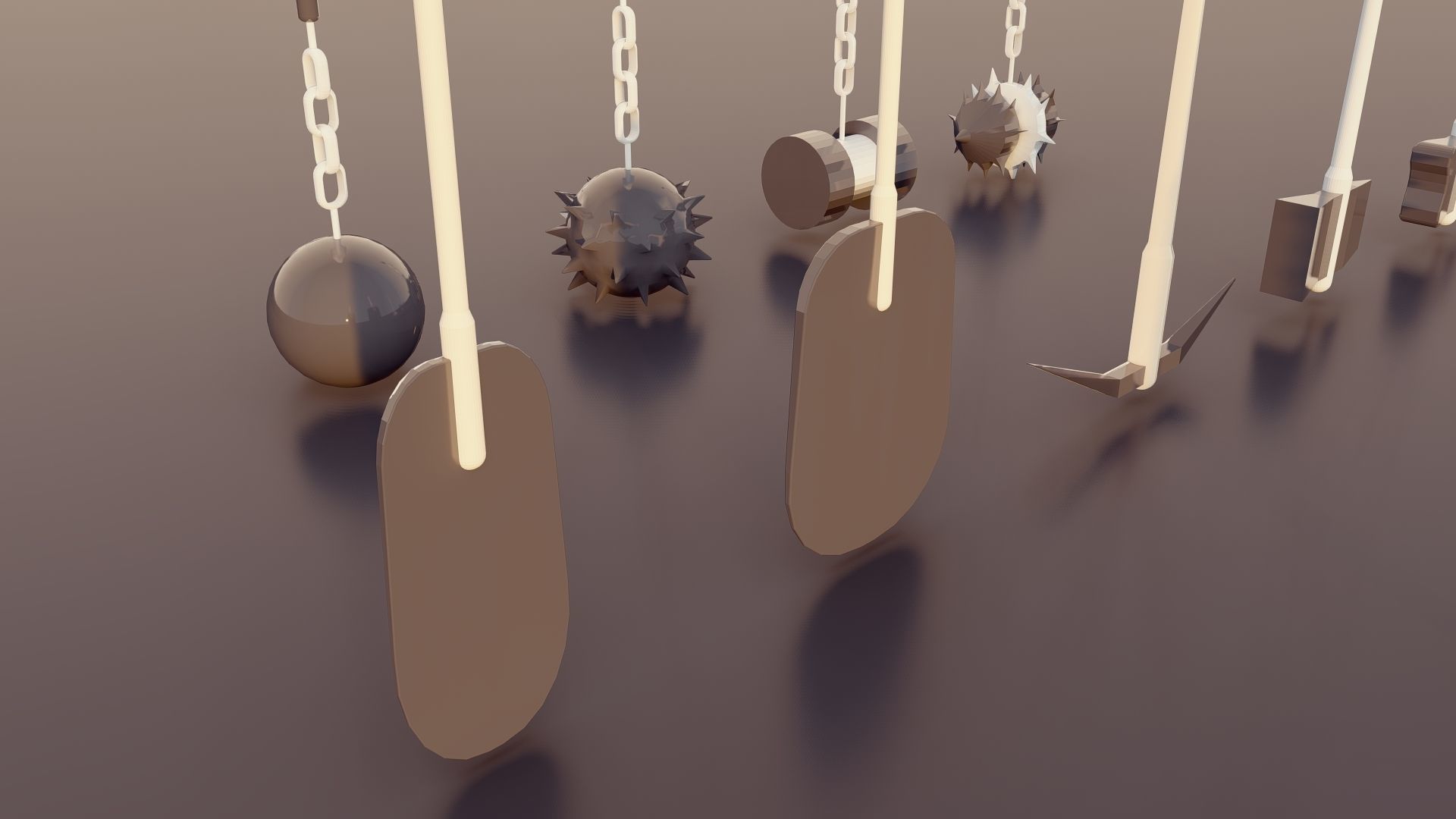Low Poly Game Tools Low-poly 3D model_7