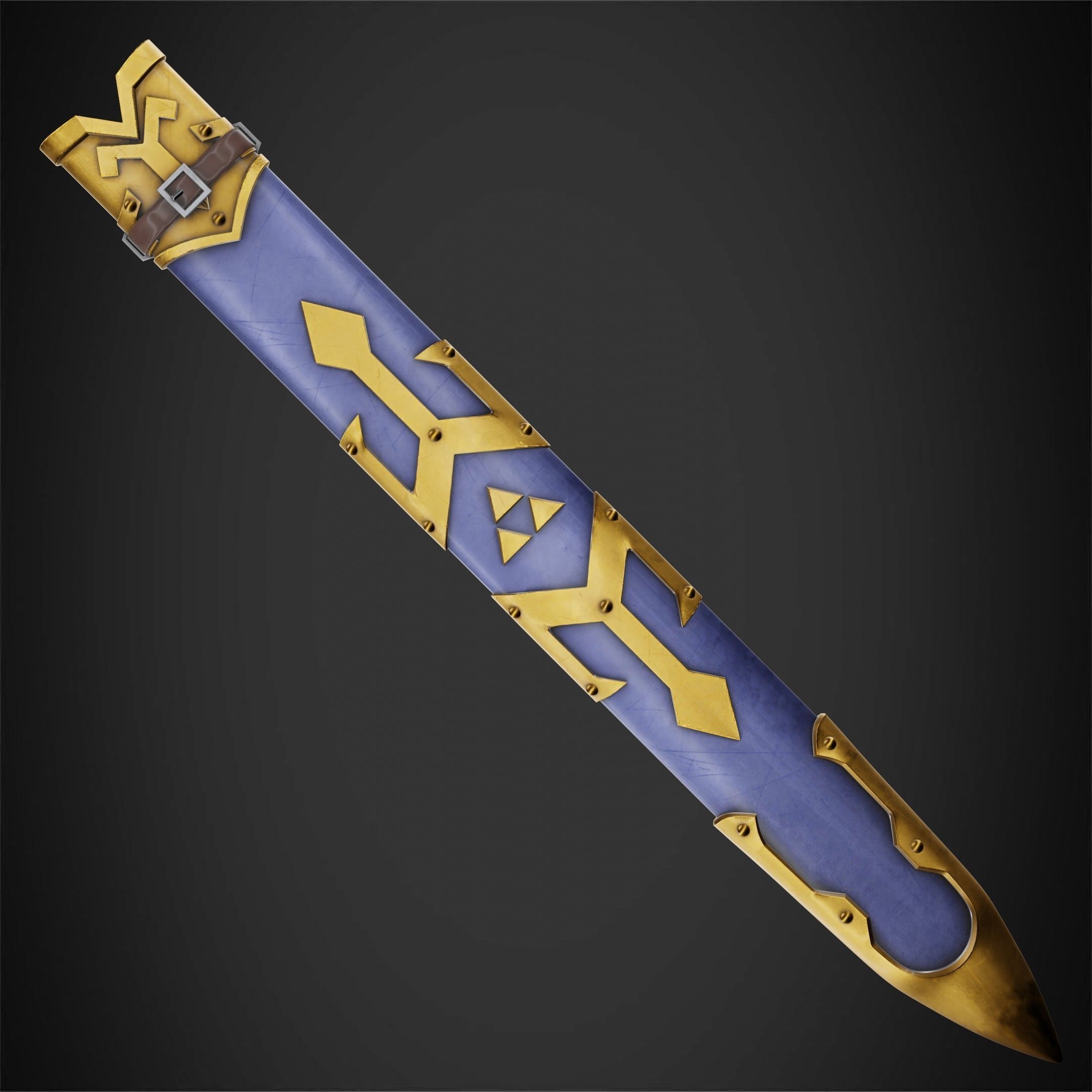 Zelda Tears of the Kingdom Link Master Scabbard for Cosplay 3D print model_2