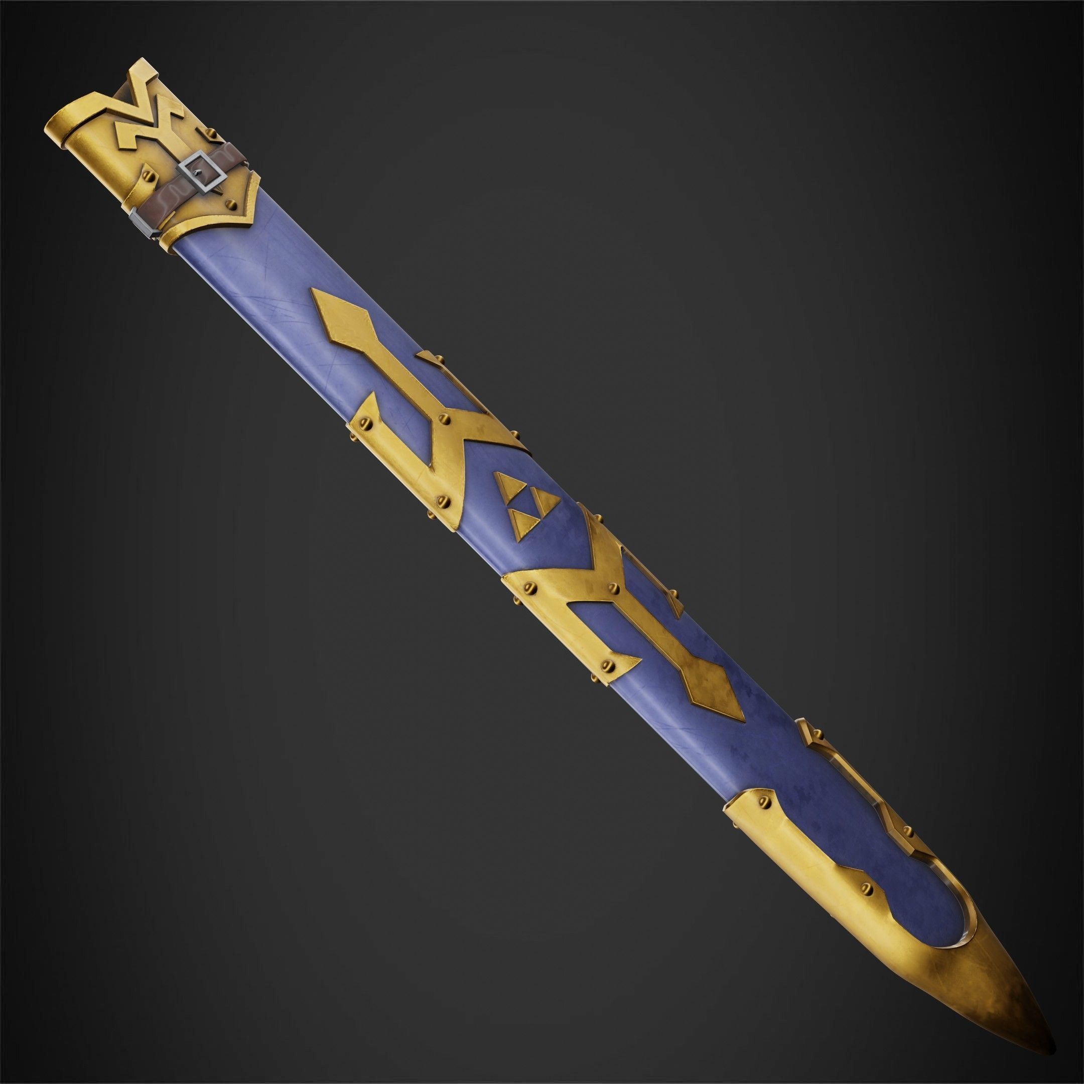 Zelda Tears of the Kingdom Link Master Scabbard for Cosplay 3D print model_9