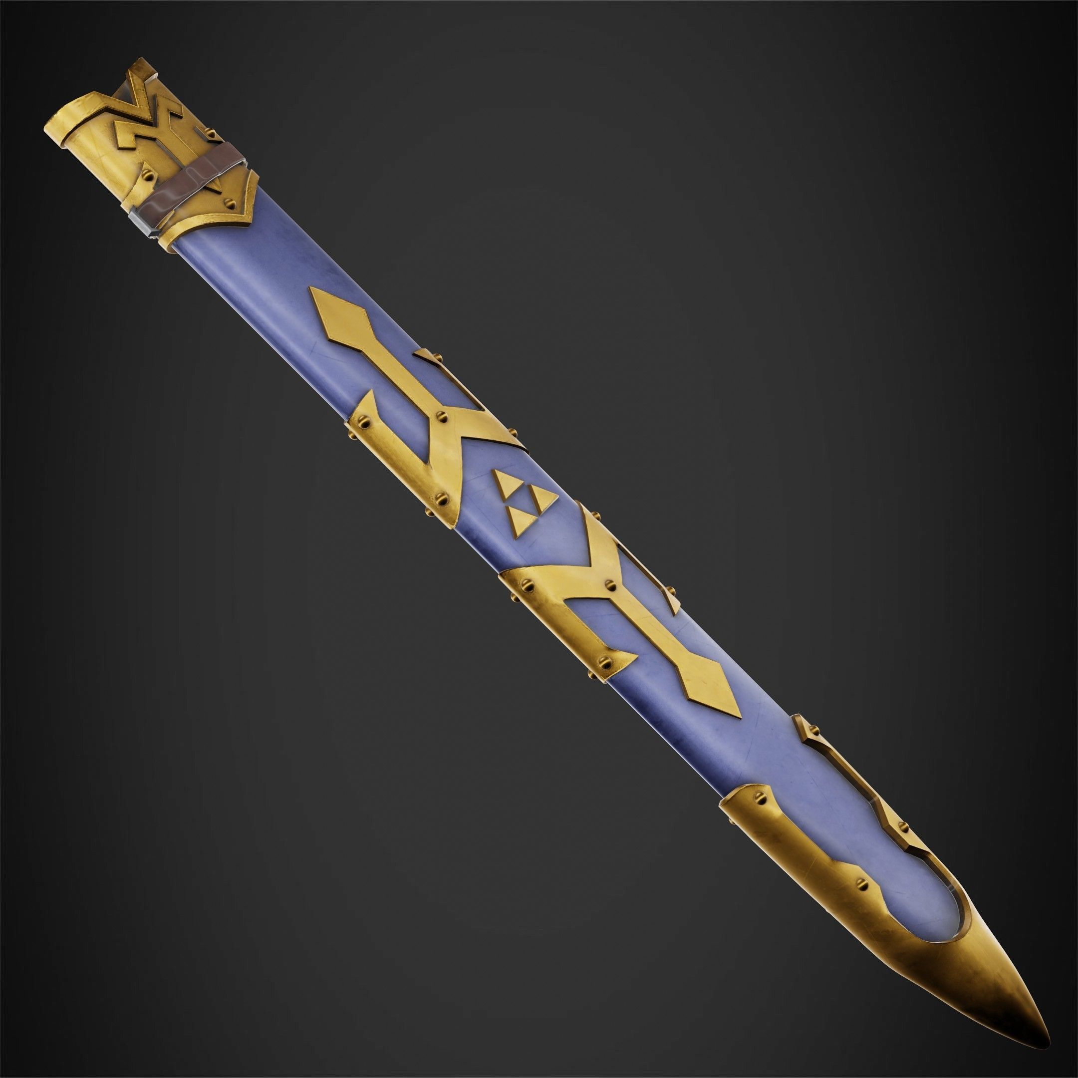 Zelda Tears of the Kingdom Link Master Scabbard for Cosplay 3D print model_5