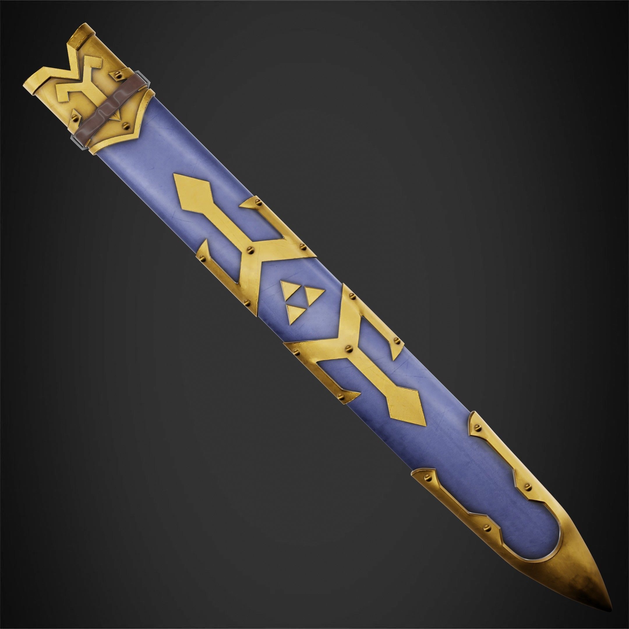 Zelda Tears of the Kingdom Link Master Scabbard for Cosplay 3D print model_6