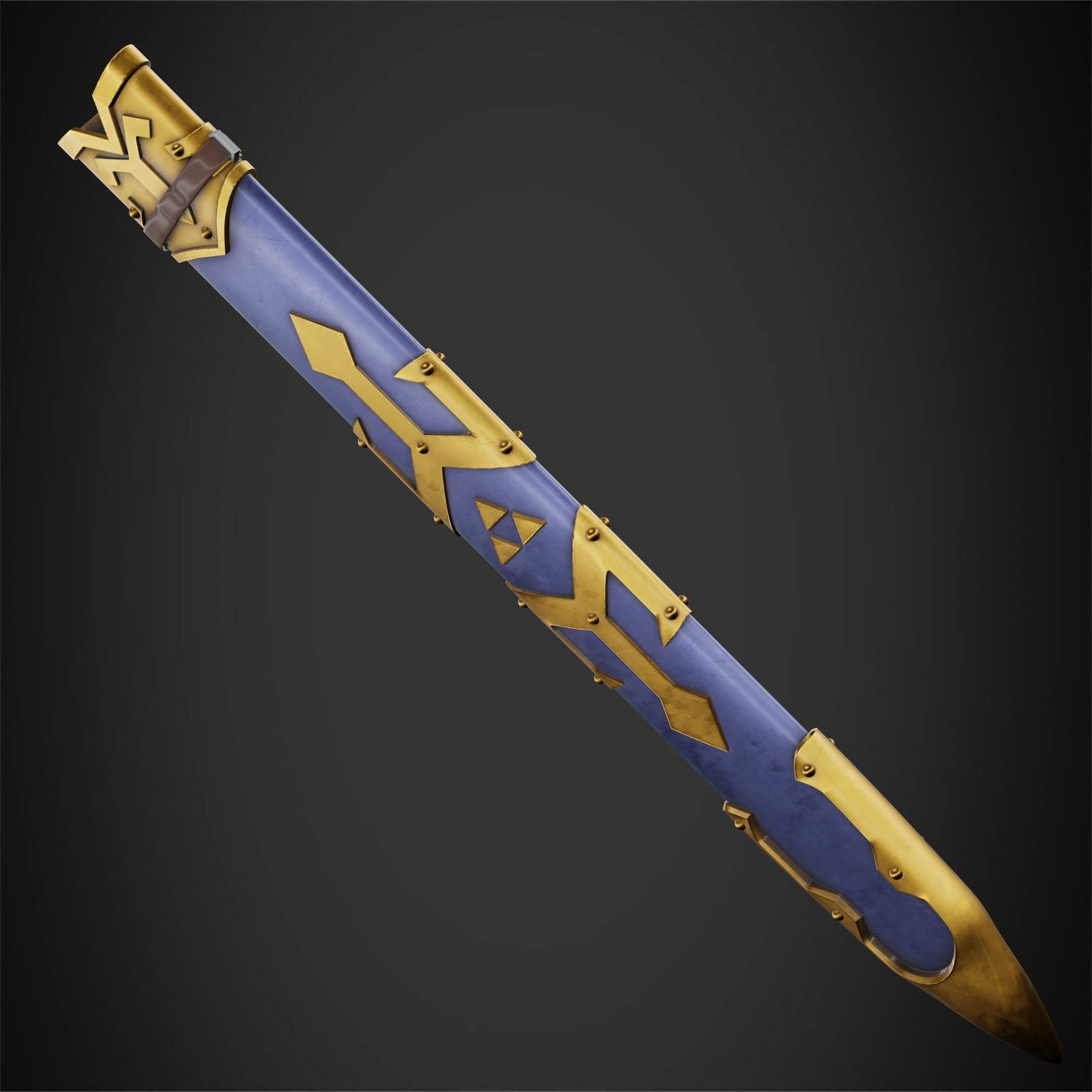 Zelda Tears of the Kingdom Link Master Scabbard for Cosplay 3D print model_7