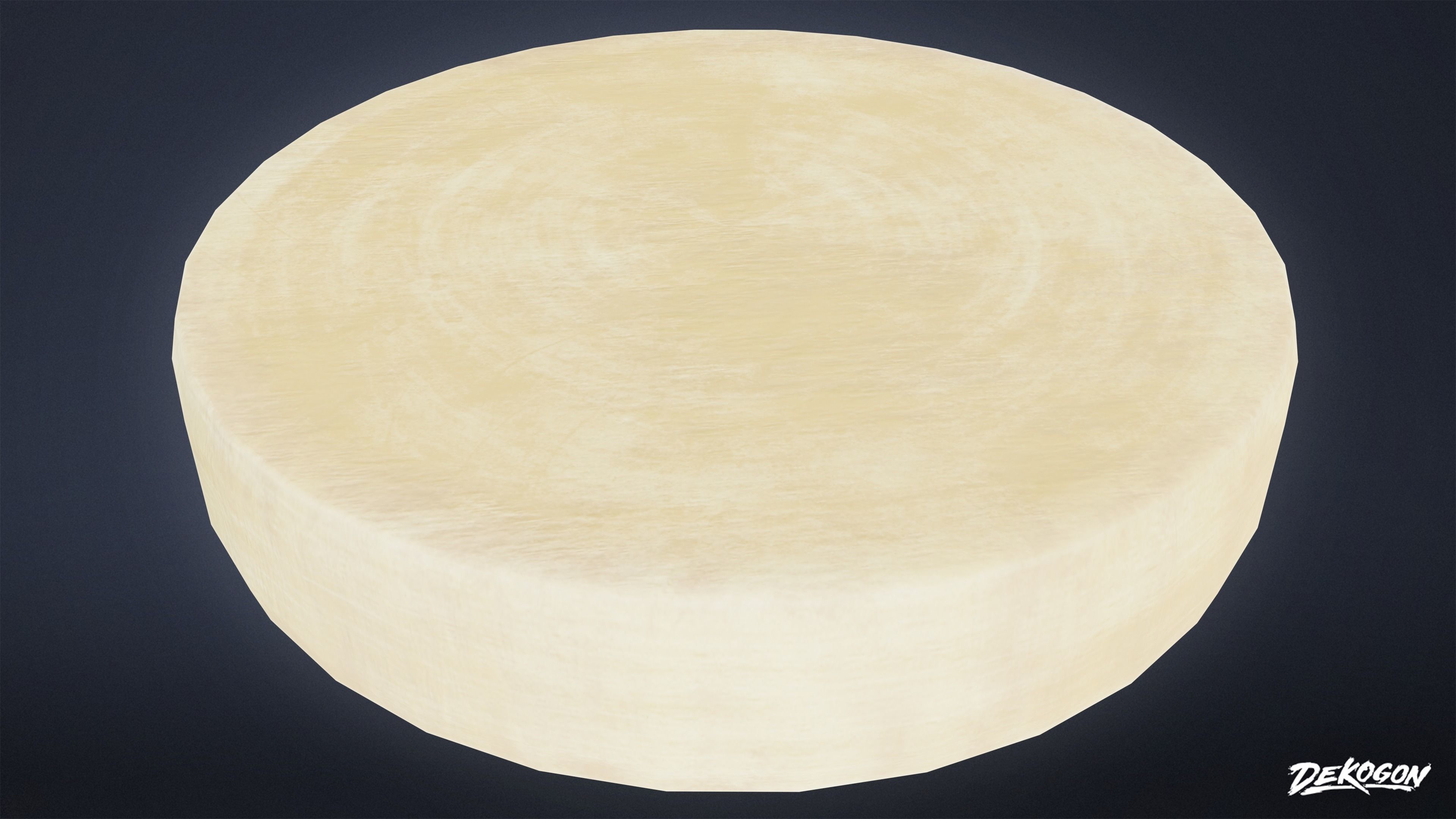 MEDIEVAL - Cheese Wheel 01 - LOW POLY Low-poly 3D model_4