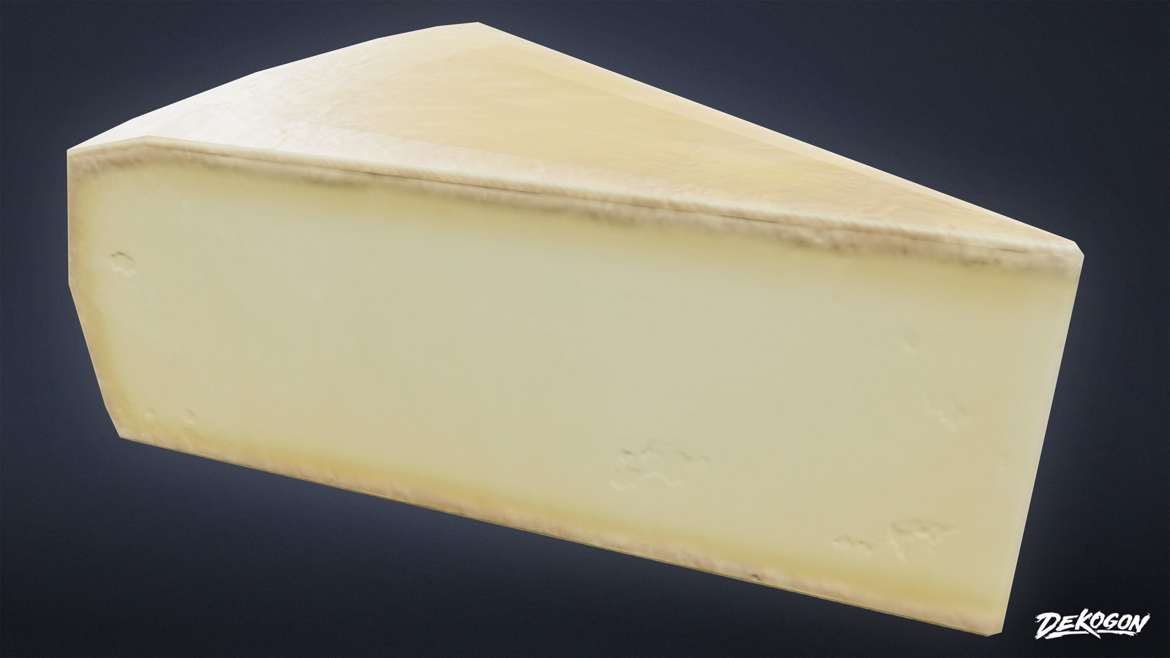 MEDIEVAL - Cheese Wheel 01 - LOW POLY Low-poly 3D model_6