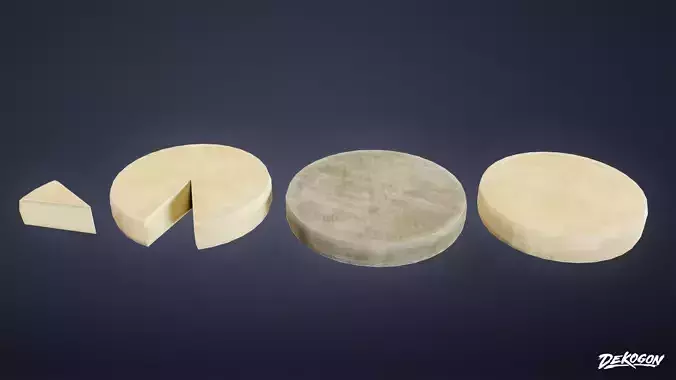 MEDIEVAL - Cheese Wheel 01 - LOW POLY