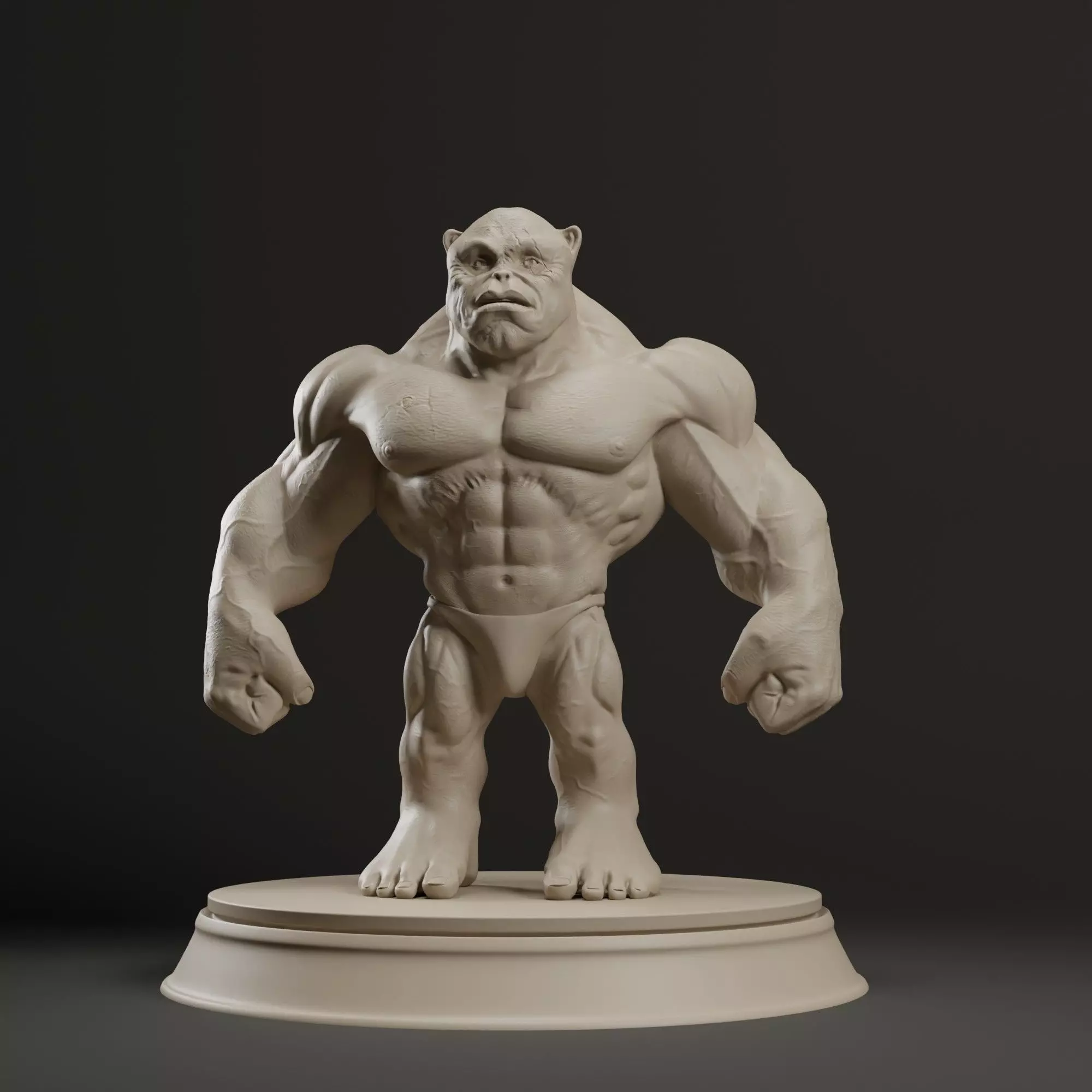 Bodybuilder Boss Dog 3D print model_0