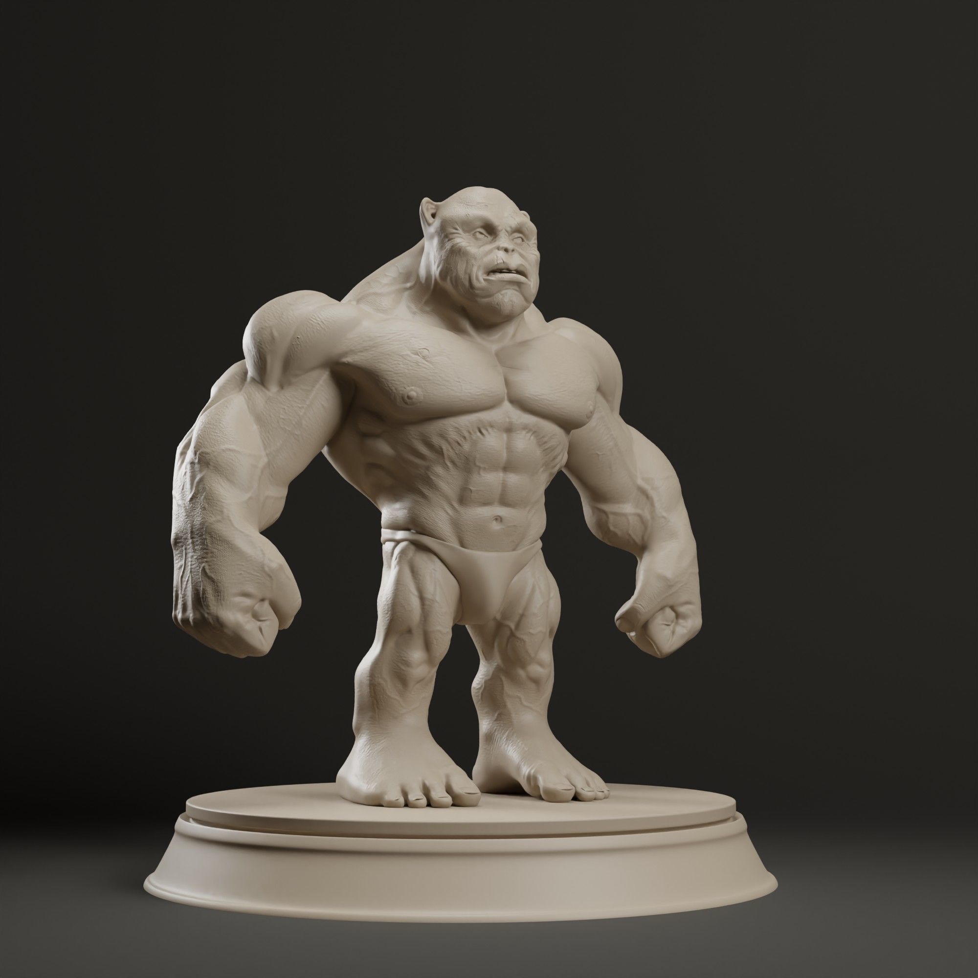 Bodybuilder Boss Dog 3D print model_18