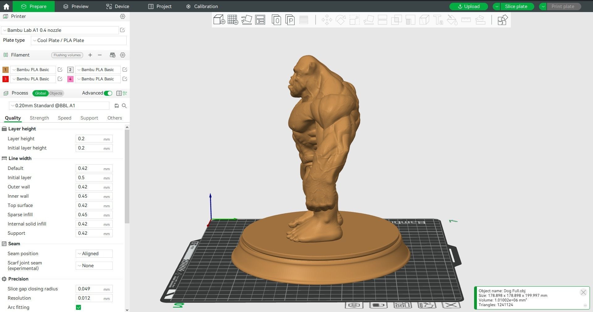 Bodybuilder Boss Dog 3D print model_11