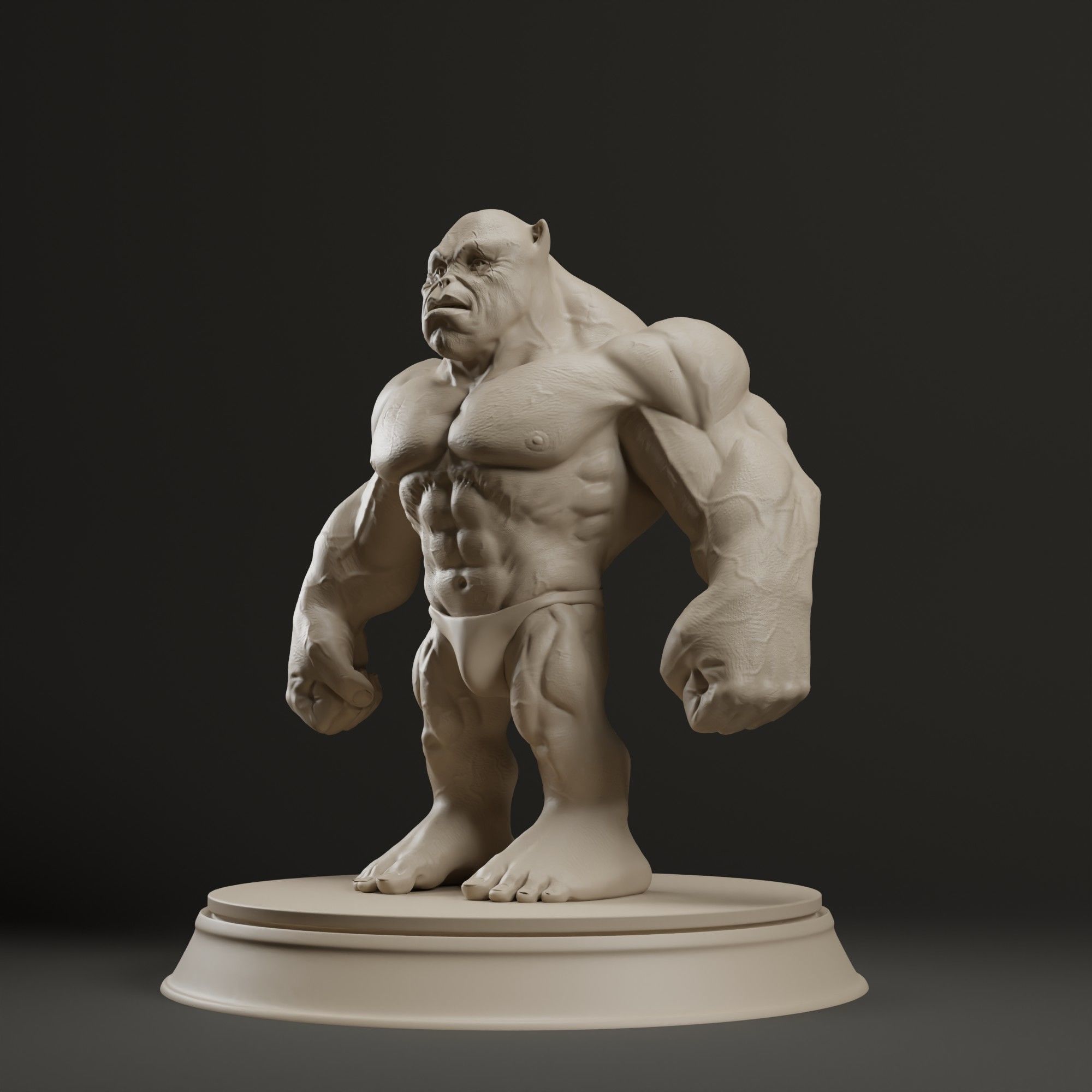 Bodybuilder Boss Dog 3D print model_4