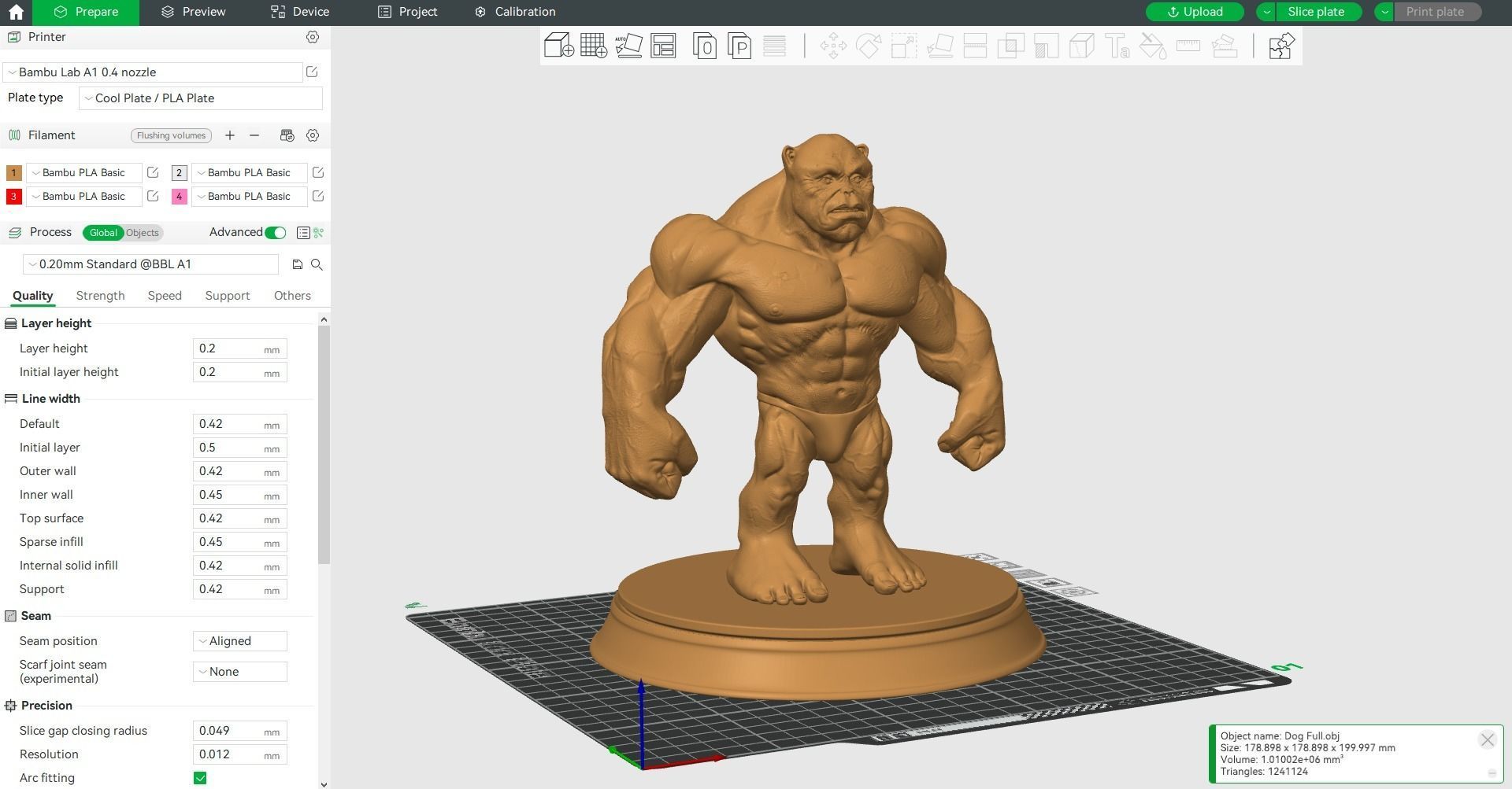 Bodybuilder Boss Dog 3D print model_9