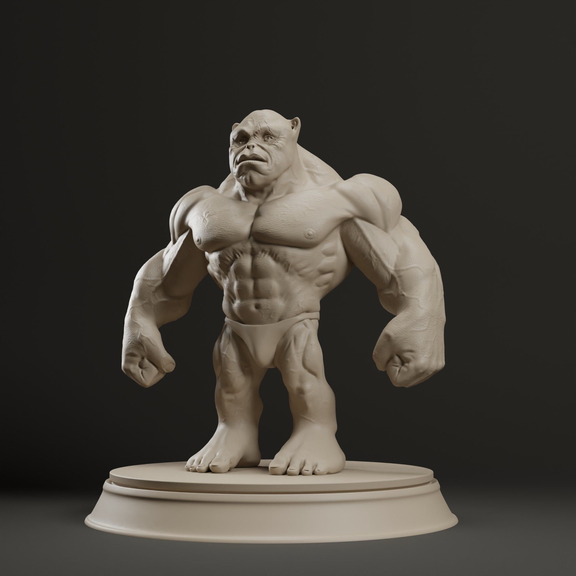 Bodybuilder Boss Dog 3D print model_3
