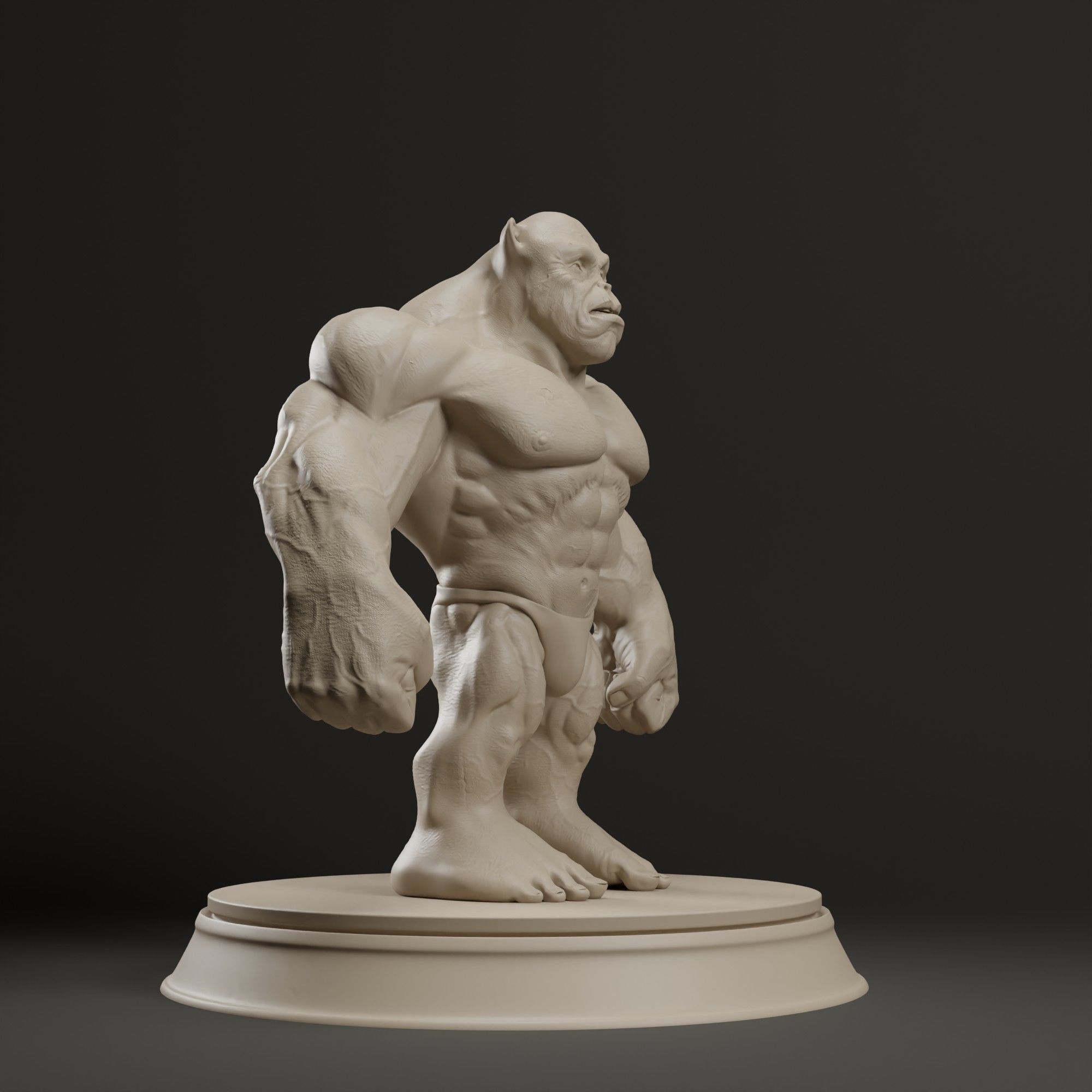 Bodybuilder Boss Dog 3D print model_17