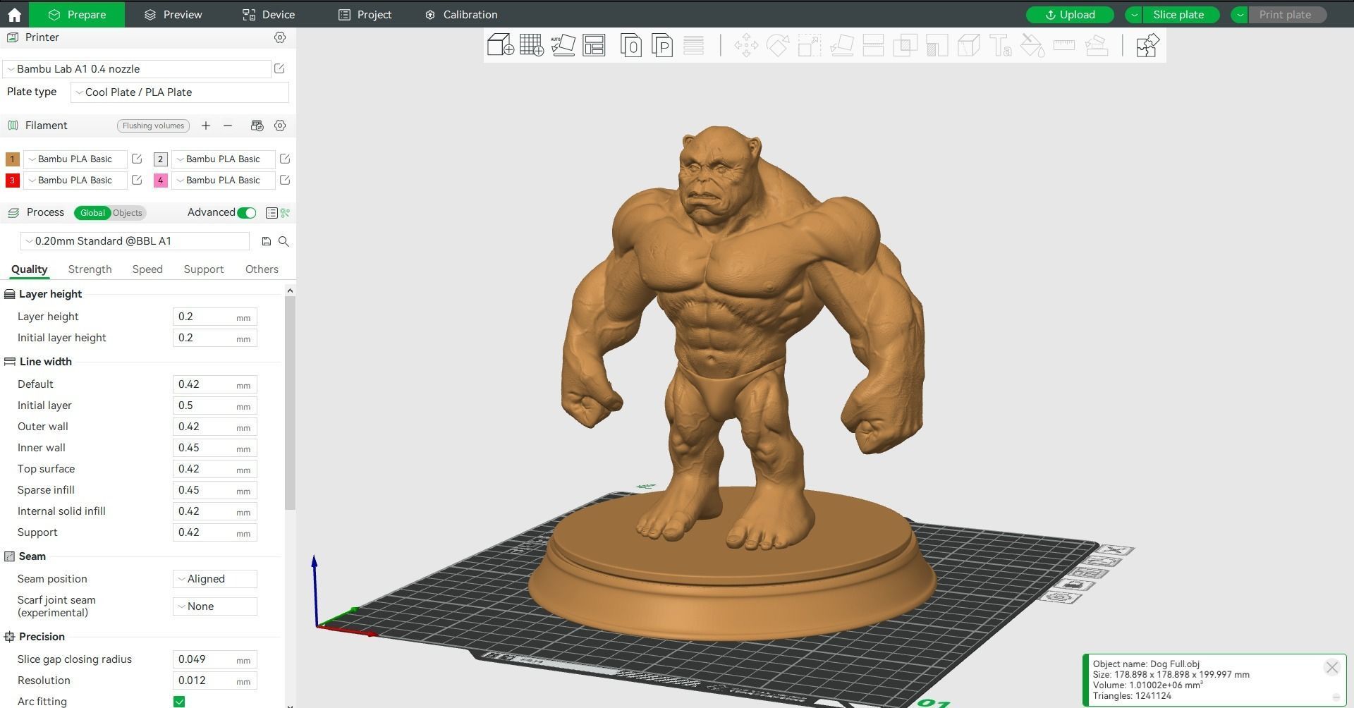 Bodybuilder Boss Dog 3D print model_10