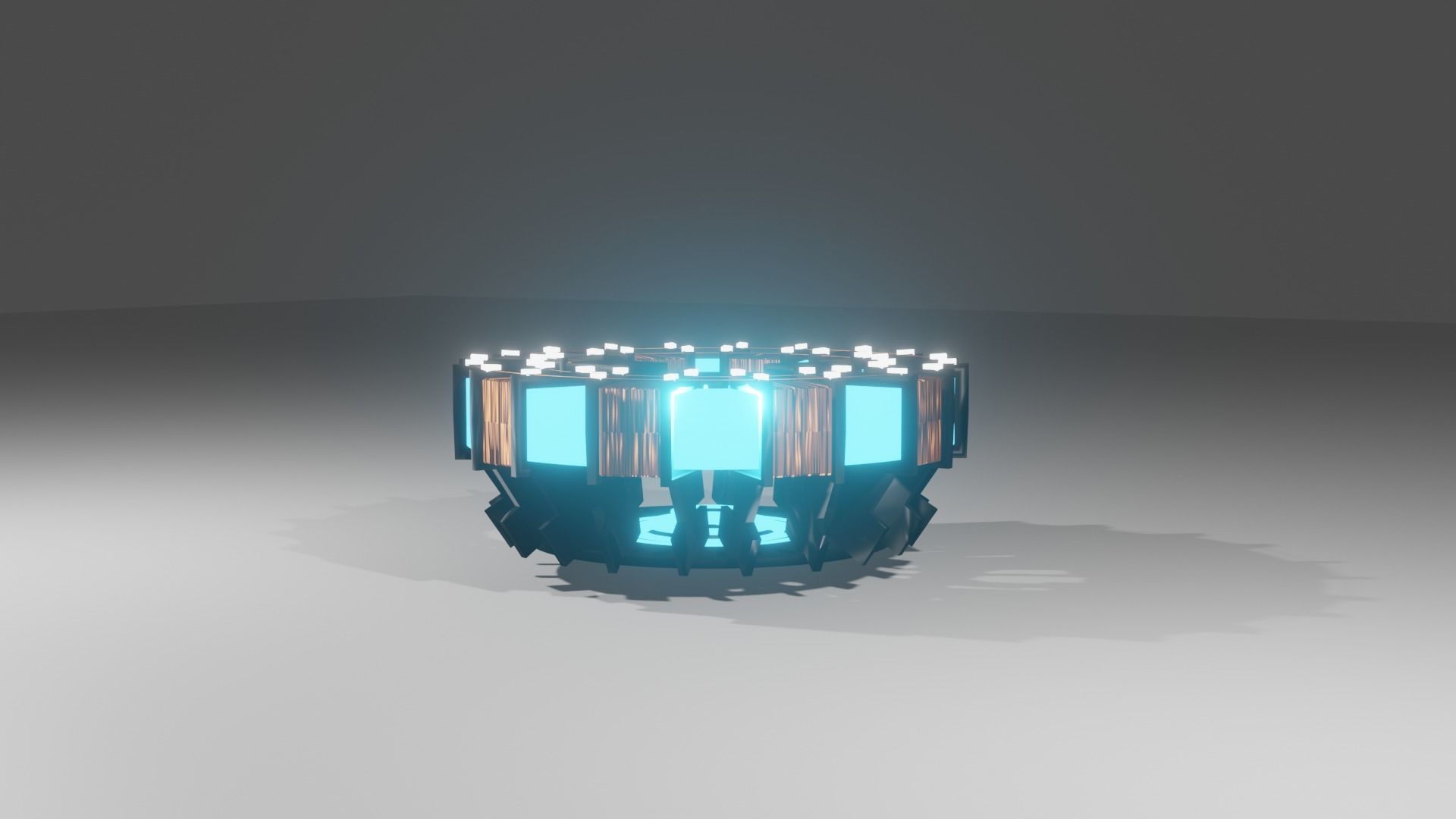 Iron man arc reactor mark 1 Low-poly 3D model_1